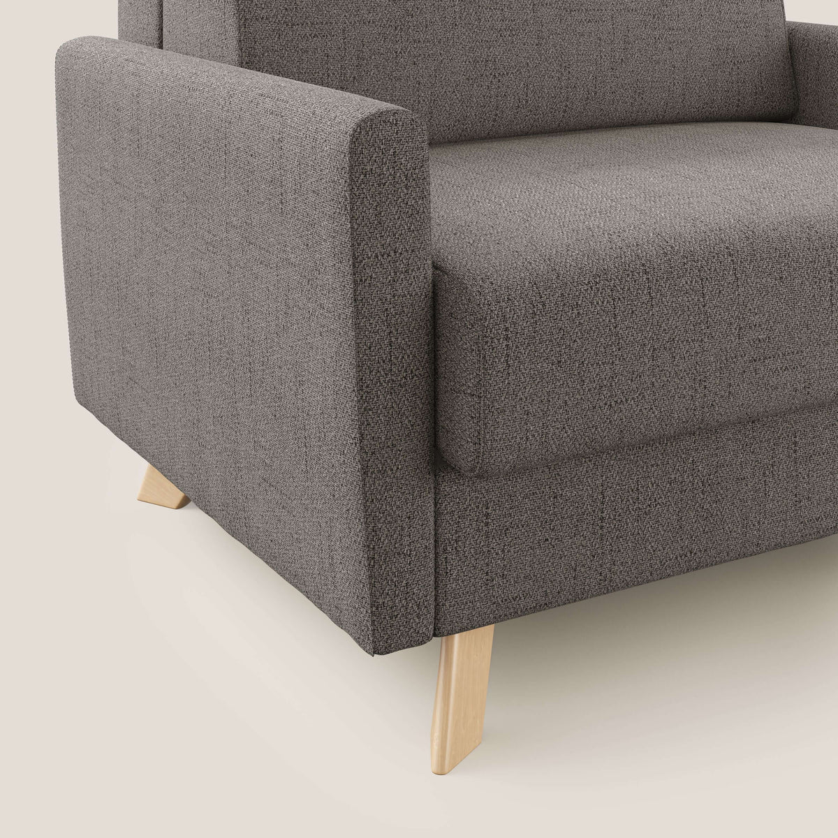 Edgar poltrona letto in tessuto felis impermeabile T03 talpa - divitt.sbs
