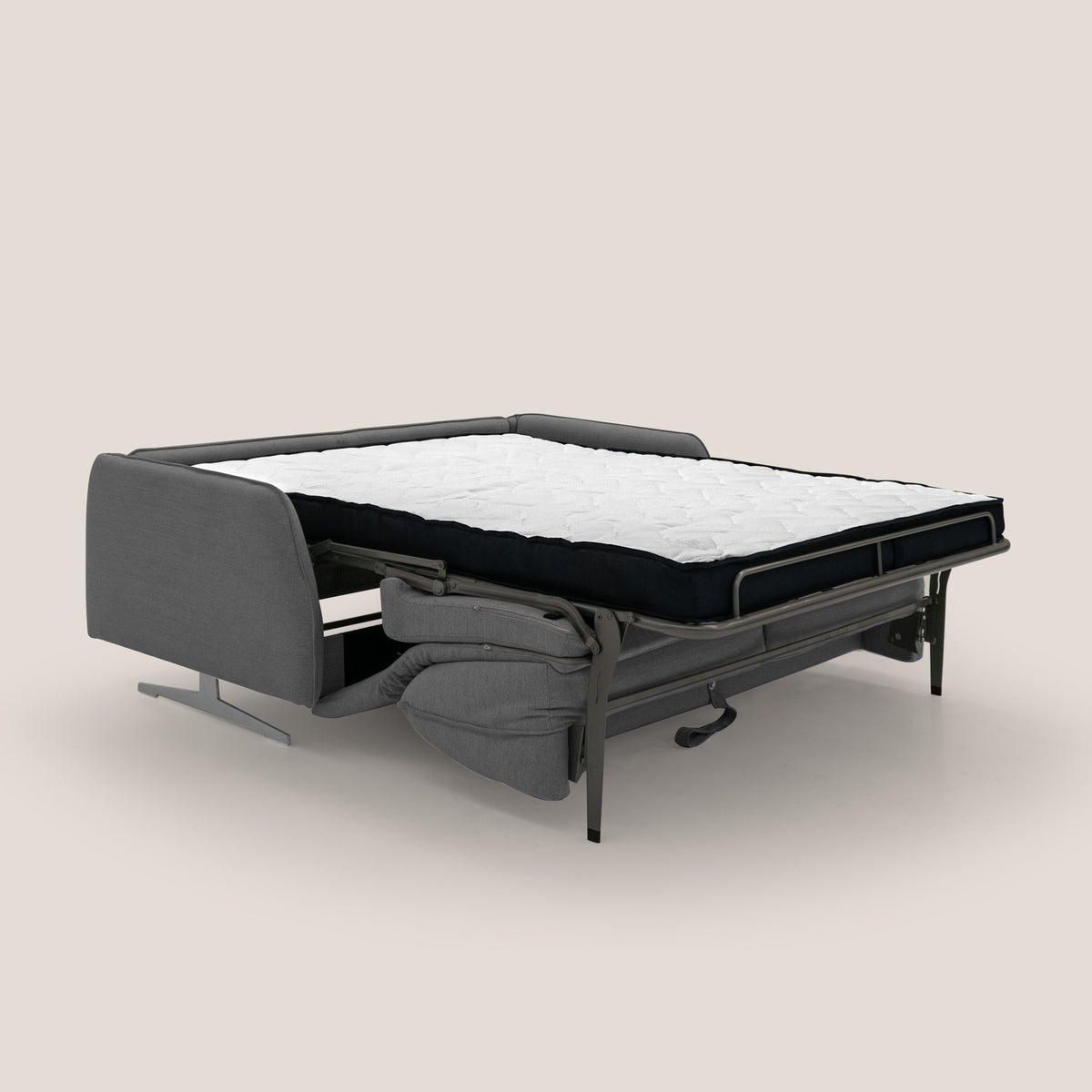 Texas Divano letto matrimoniale moderno in tessuto impermeabile T19 antracite - divitt.sbs