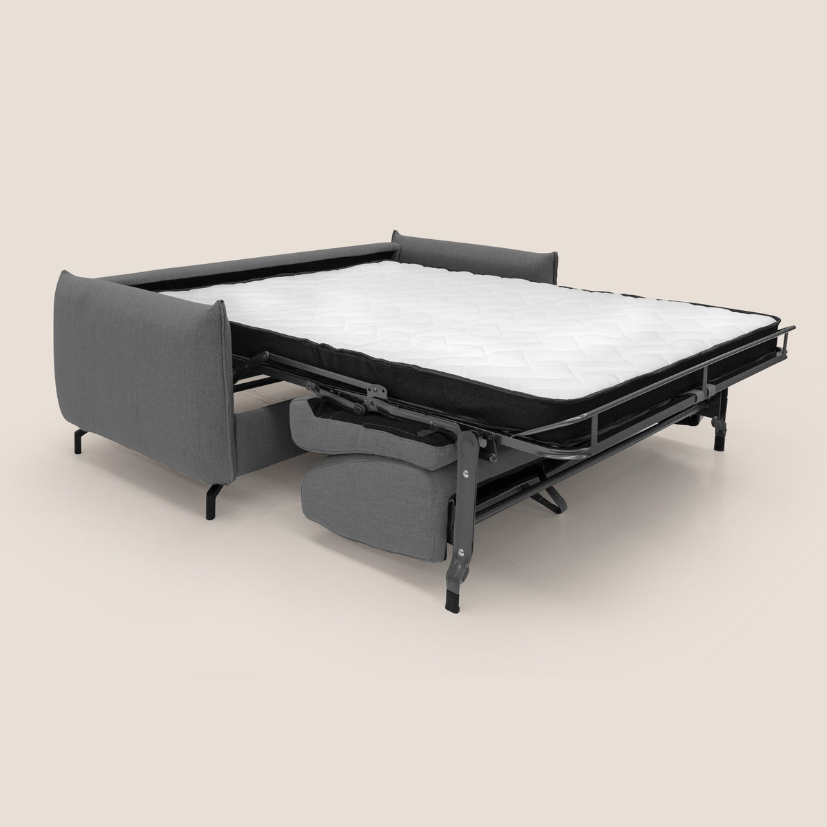 Scarlet divano letto in tessuto misto cotone impermeabile T19 antracite - divitt.sbs