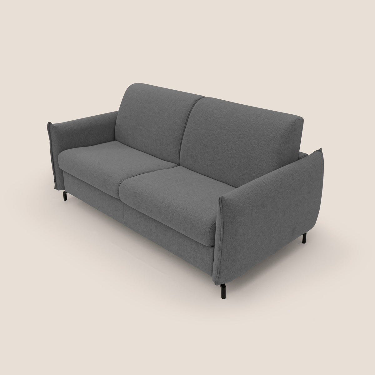 Scarlet divano letto in tessuto misto cotone impermeabile T19 antracite - divitt.sbs