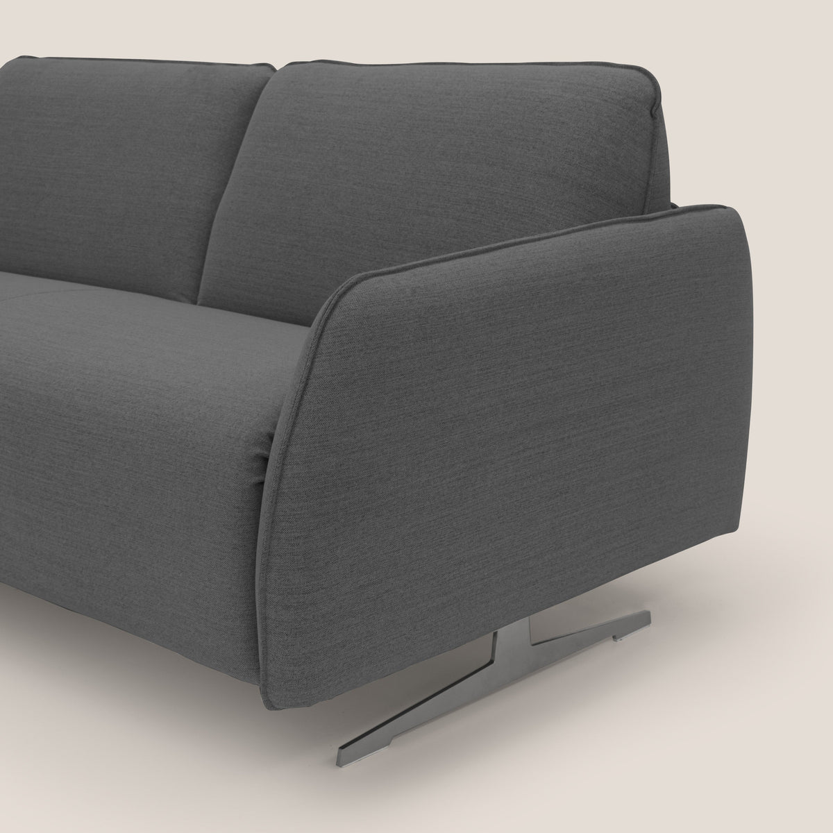 Texas Divano letto matrimoniale moderno in tessuto impermeabile T19 antracite - divitt.sbs