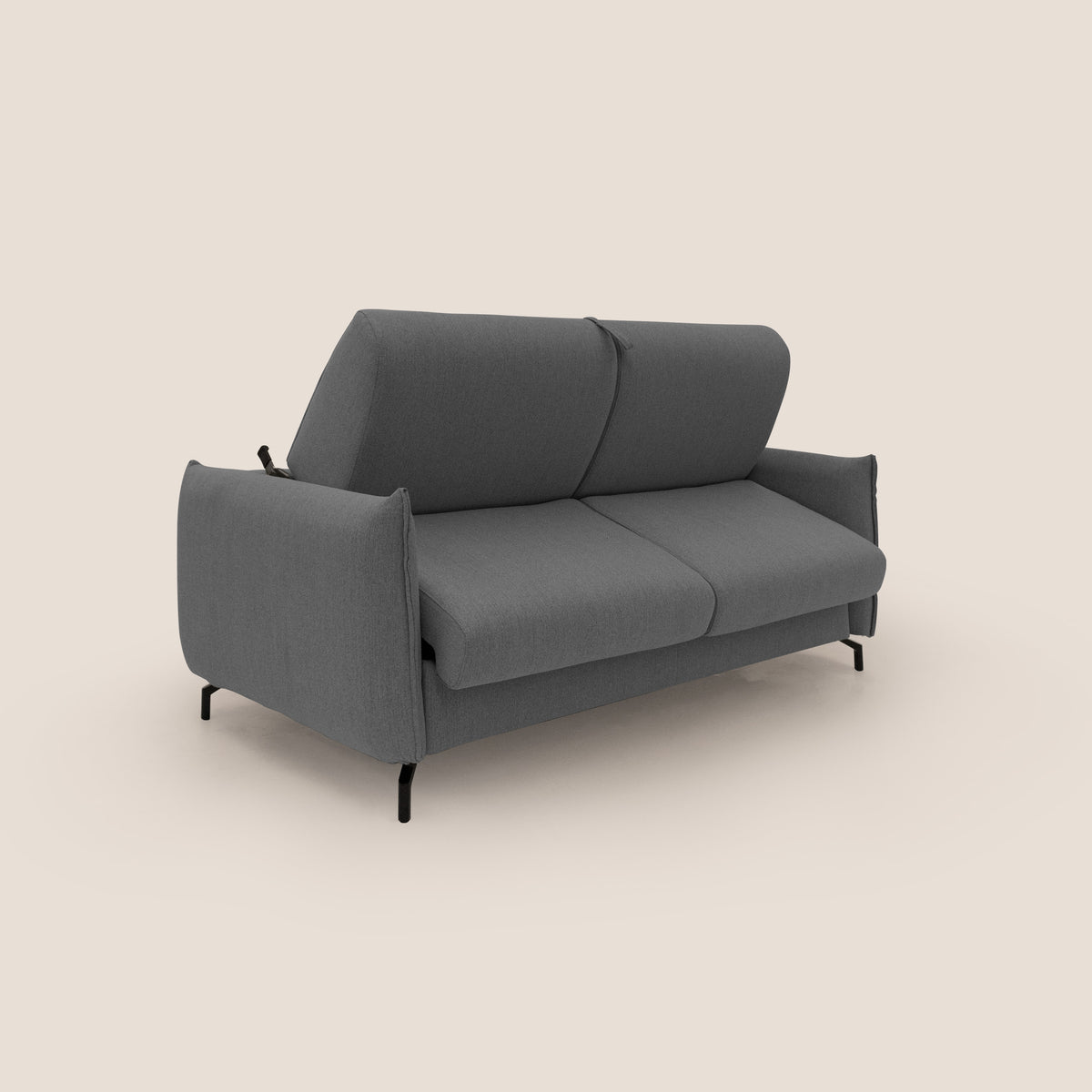 Scarlet divano letto in tessuto misto cotone impermeabile T19 antracite - divitt.sbs