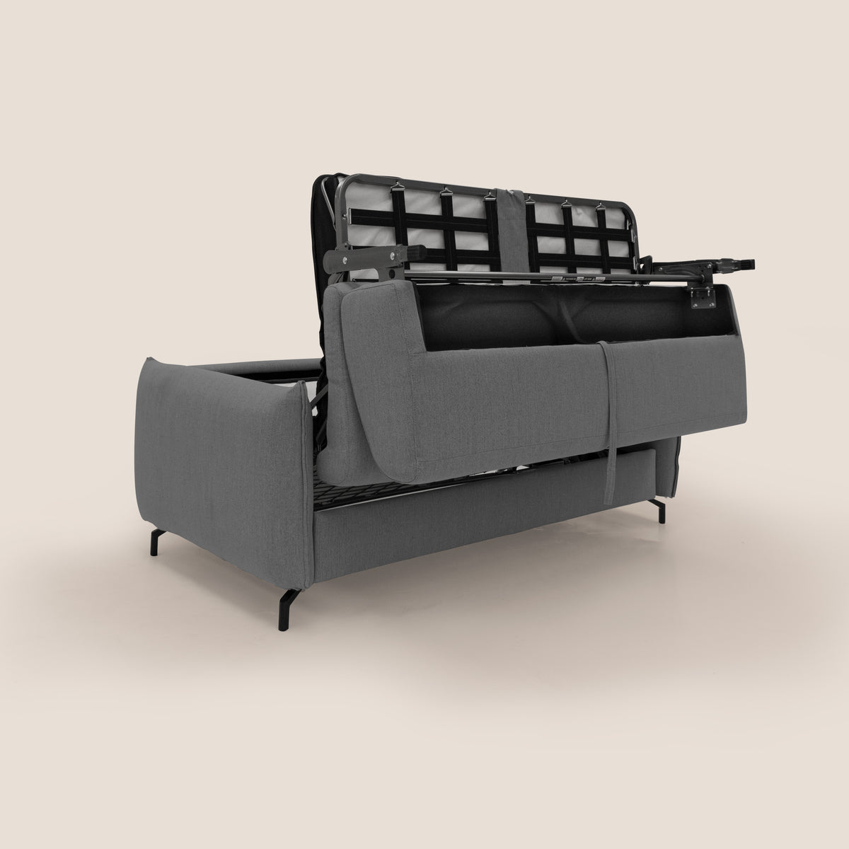 Scarlet divano letto in tessuto misto cotone impermeabile T19 antracite - divitt.sbs