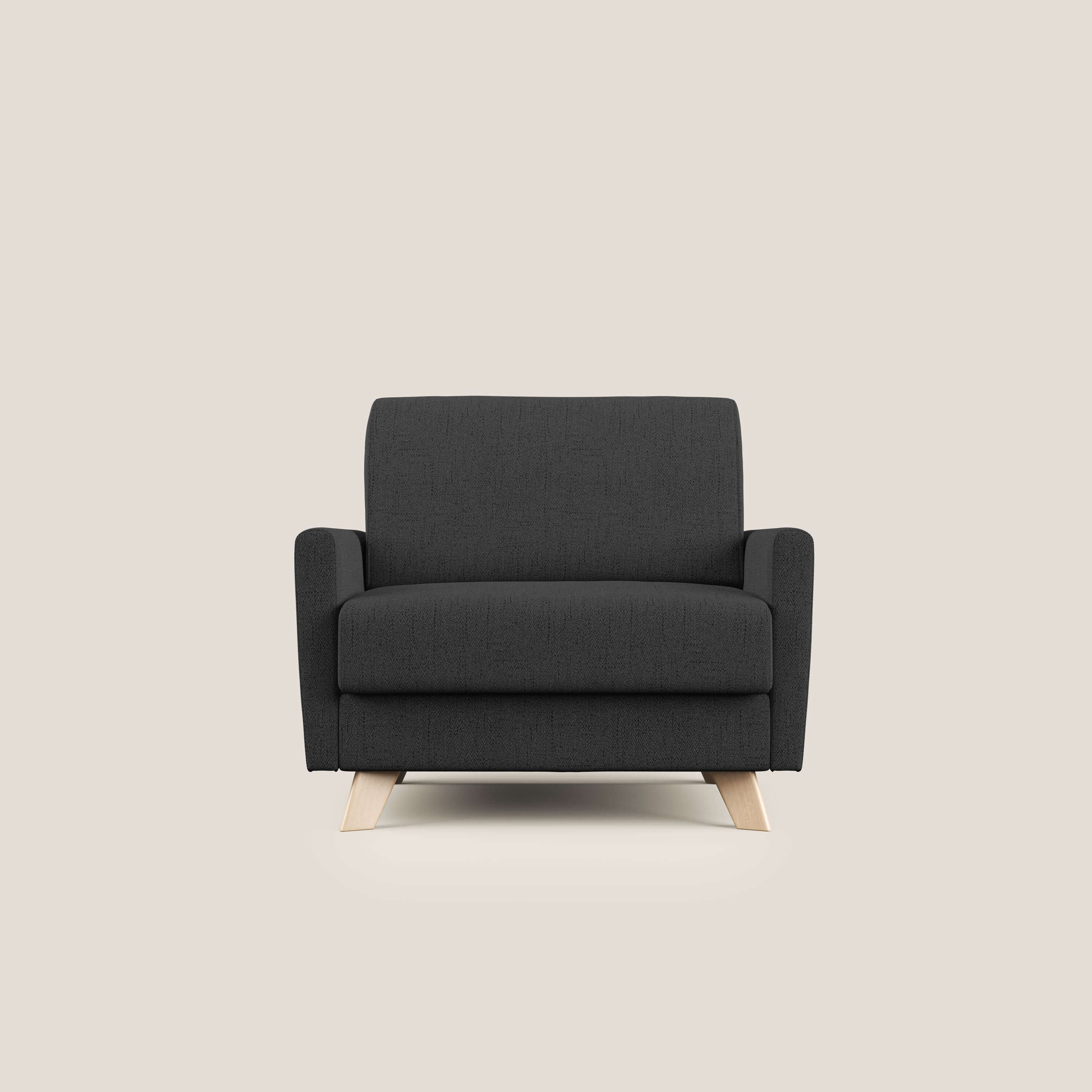 Edgar poltrona letto in tessuto felis impermeabile T03 antracite - divitt.sbs