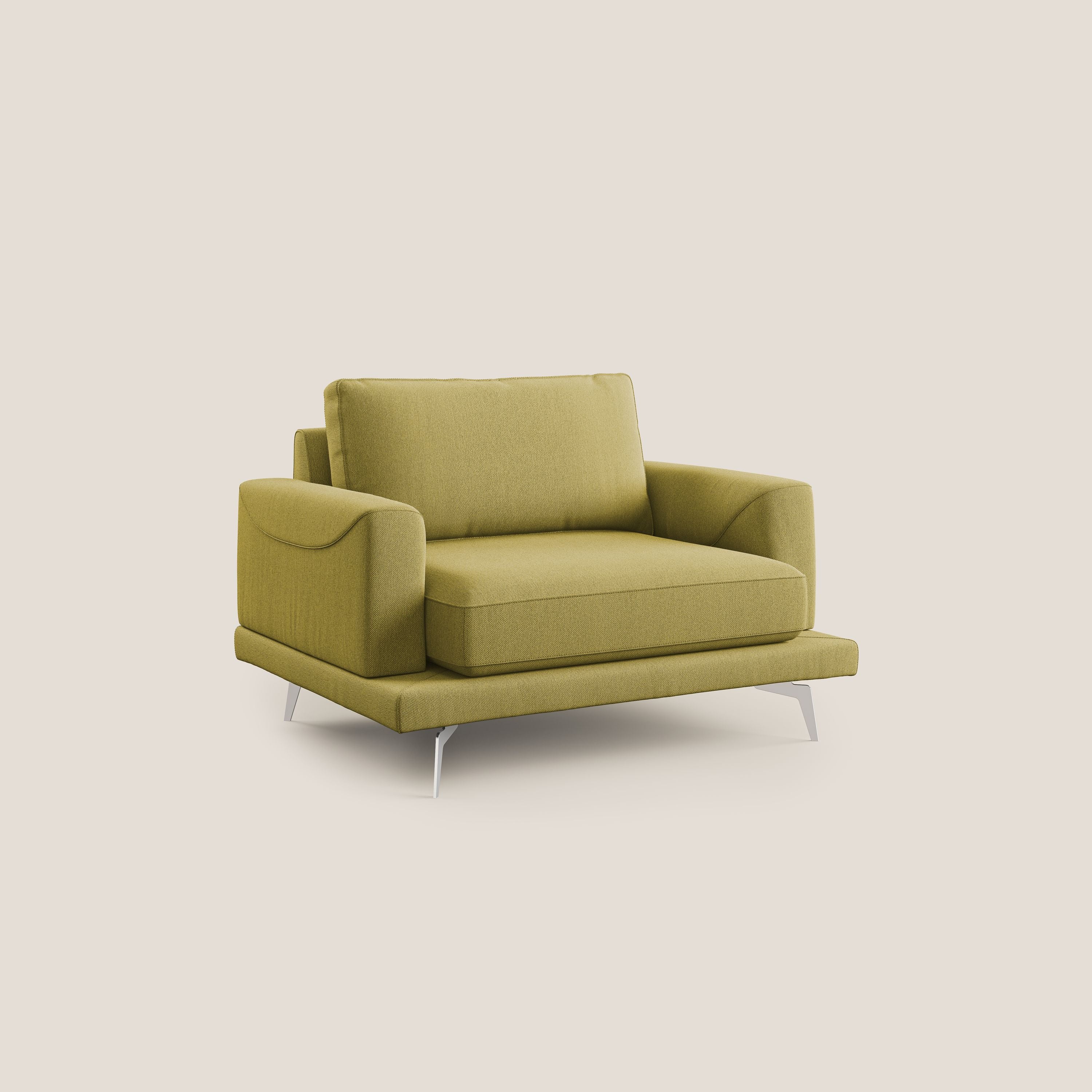 Dorian poltrona moderna in tessuto smacchiabile T05 giallo - divitt.sbs