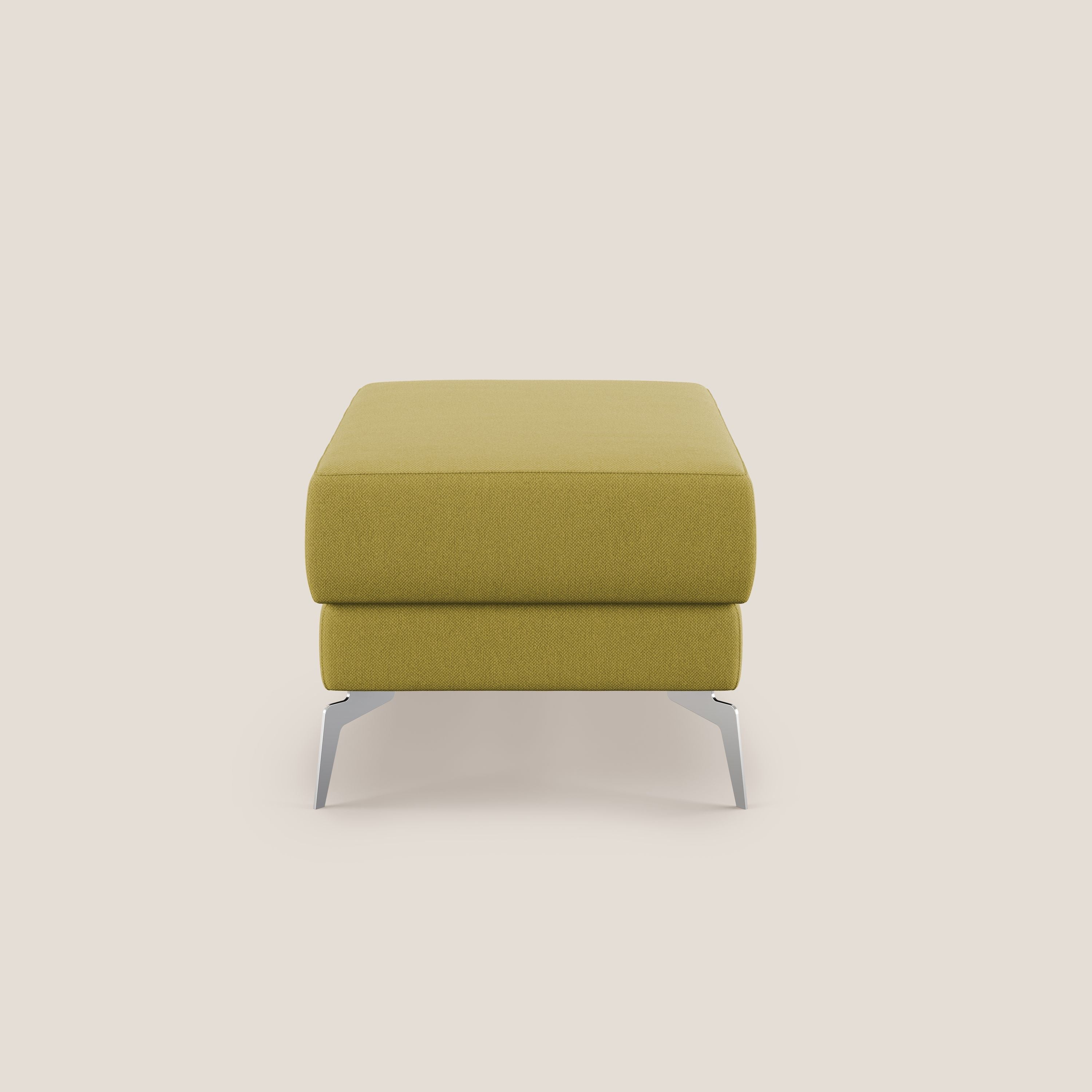 Star Pouf con piedini alti in tessuto smacchiabile T05 giallo - divitt.sbs