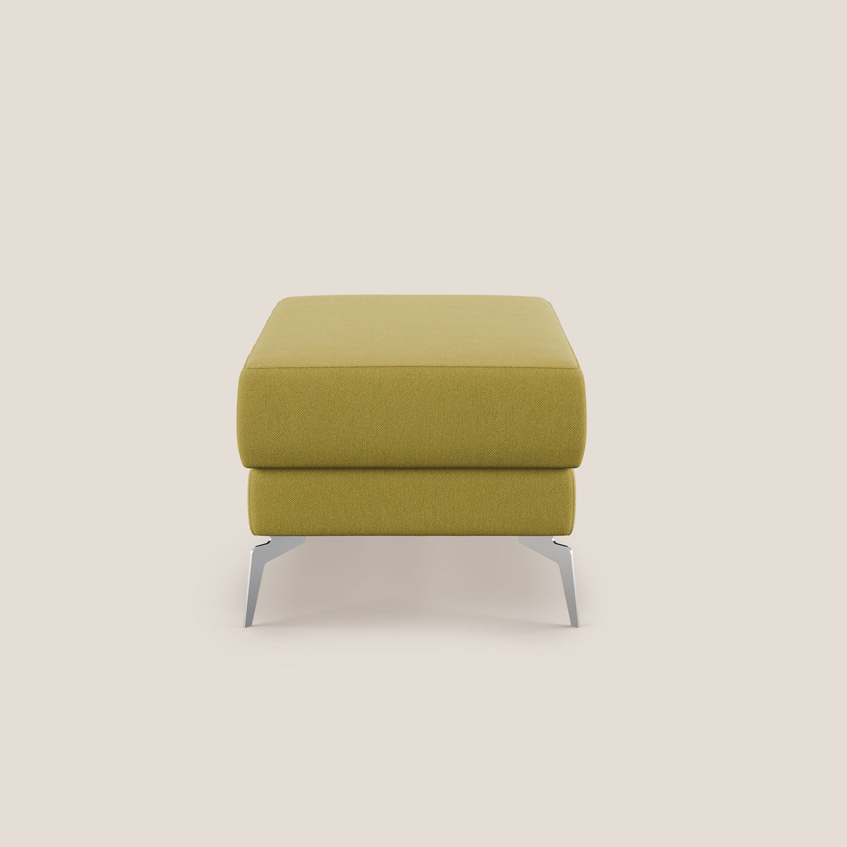 Star Pouf con piedini alti in tessuto smacchiabile T05 giallo - divitt.sbs