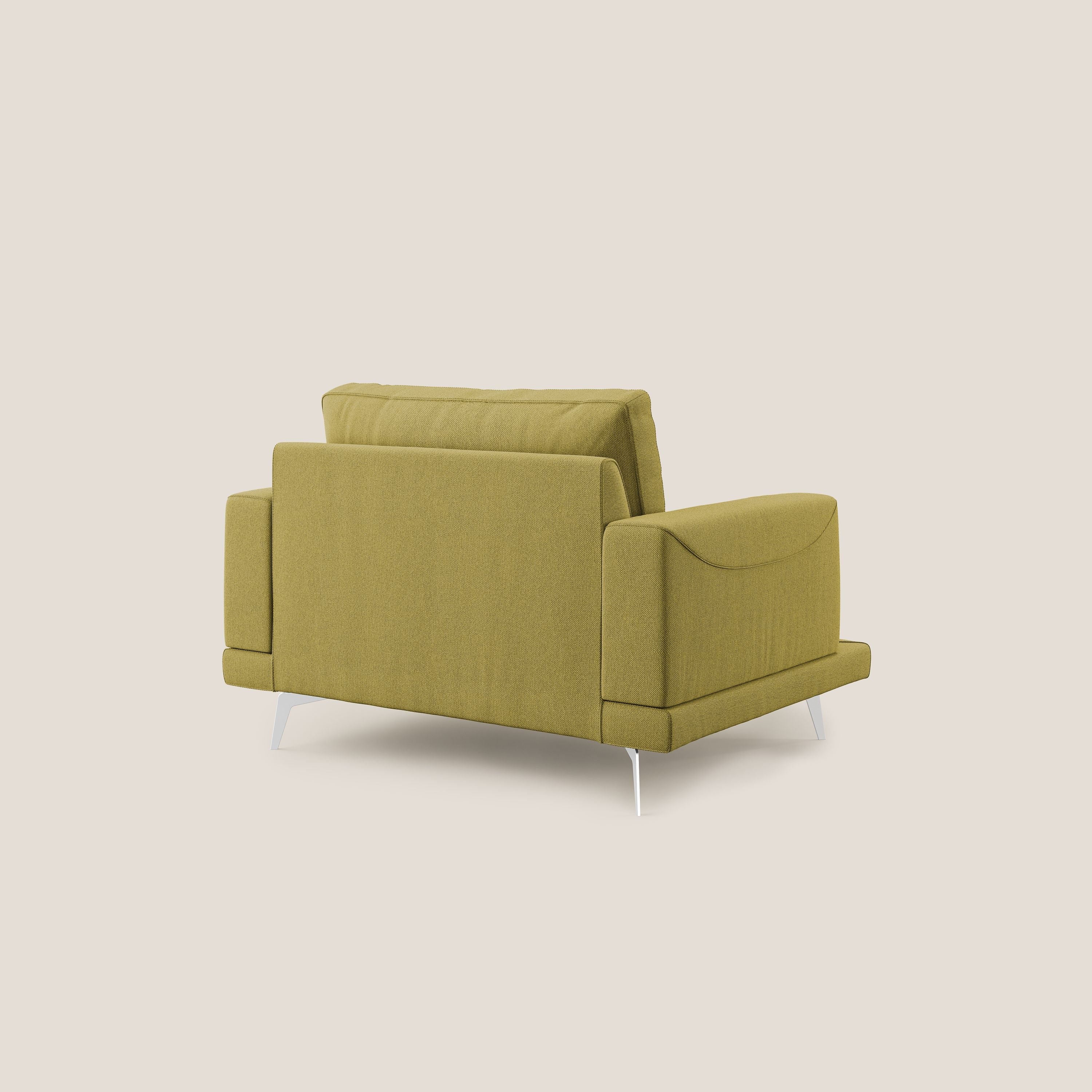Dorian poltrona moderna in tessuto smacchiabile T05 giallo - divitt.sbs