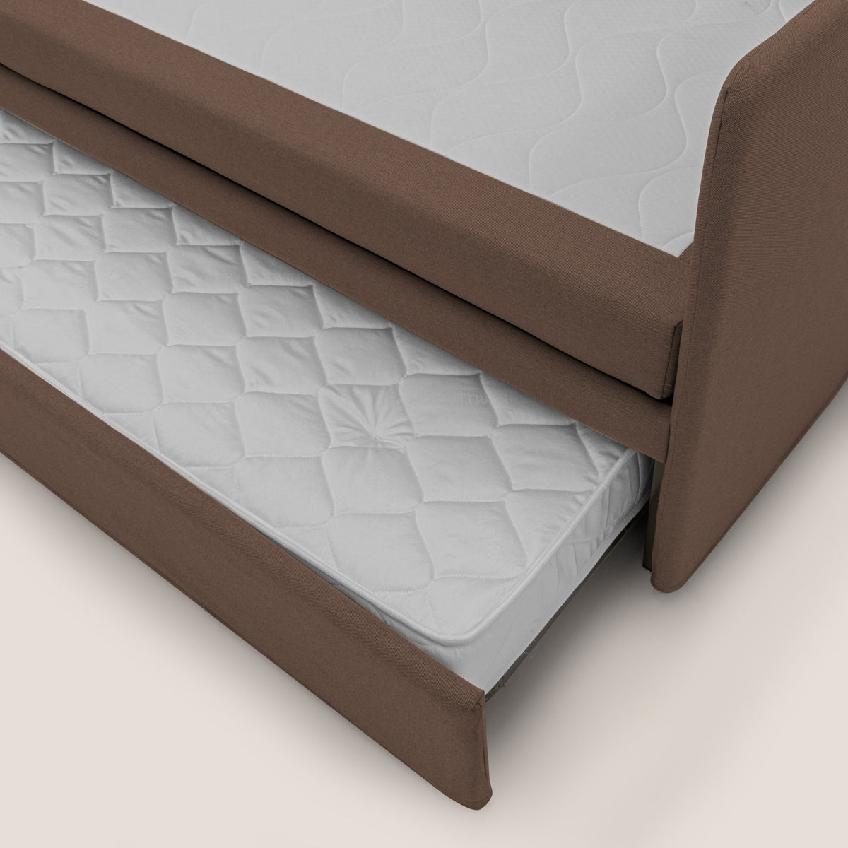 Brera Divano duplex con doppio letto in tessuto simil cotone impermeabile T13 marrone - divitt.sbs