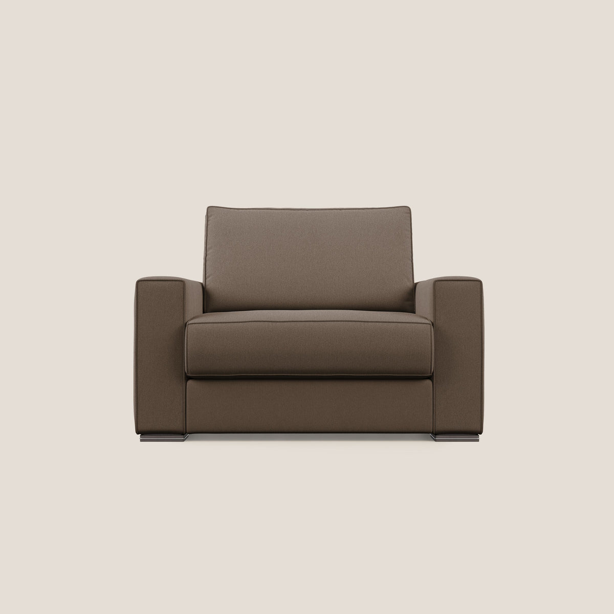 Dream poltrona letto in tessuto smacchiabile T05 marrone - divitt.sbs