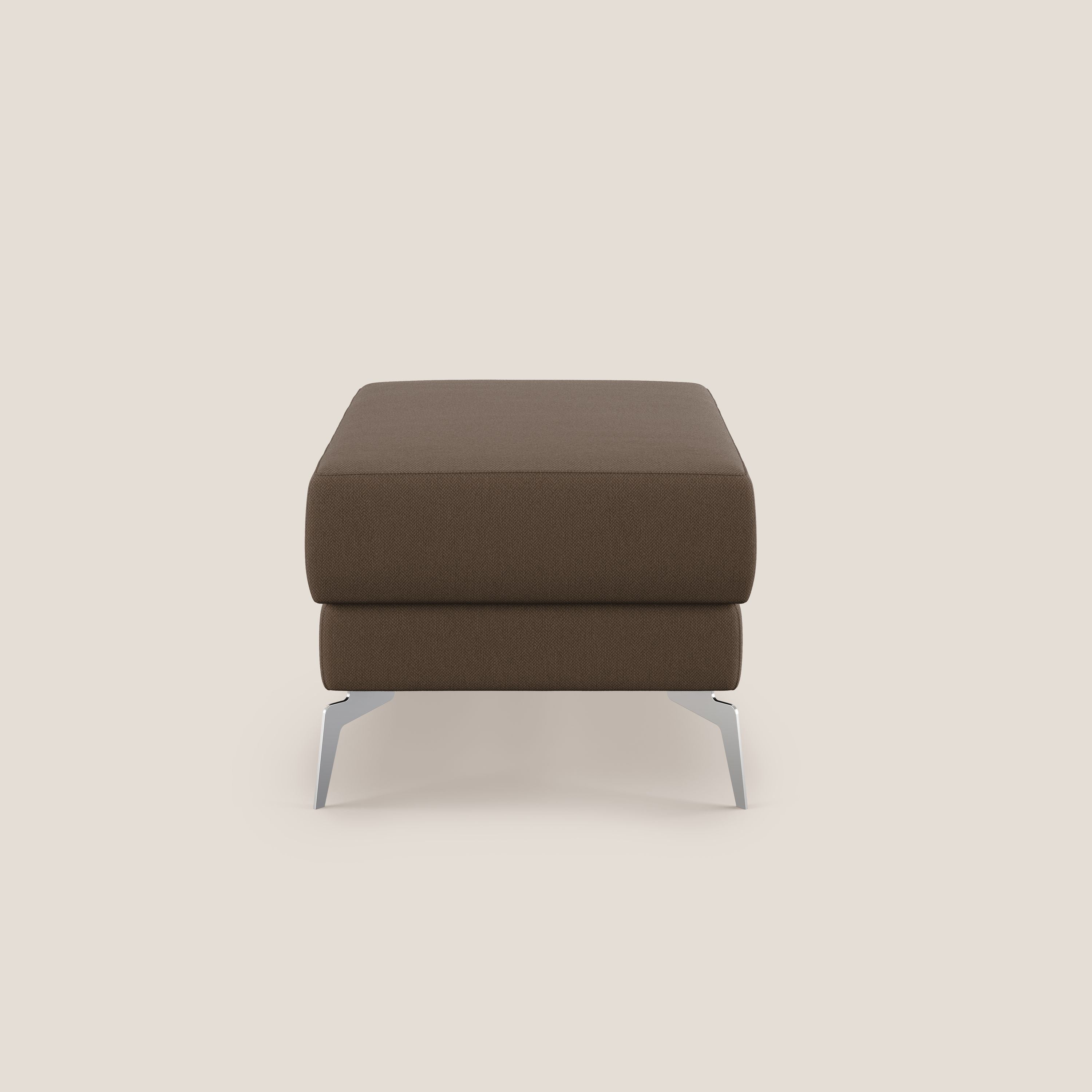 Star Pouf con piedini alti in tessuto smacchiabile T05 marrone - divitt.sbs
