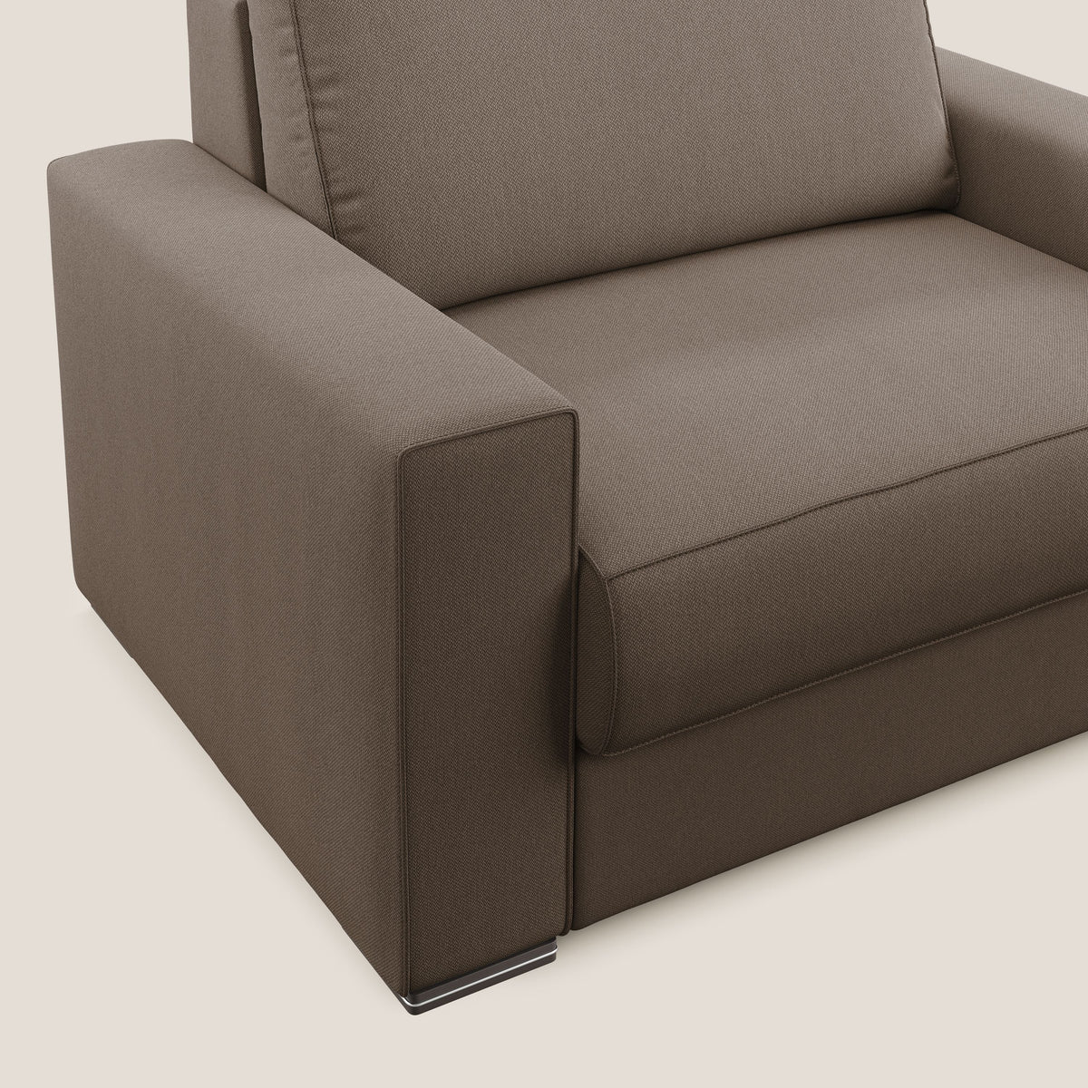 Dream poltrona letto in tessuto smacchiabile T05 marrone - divitt.sbs