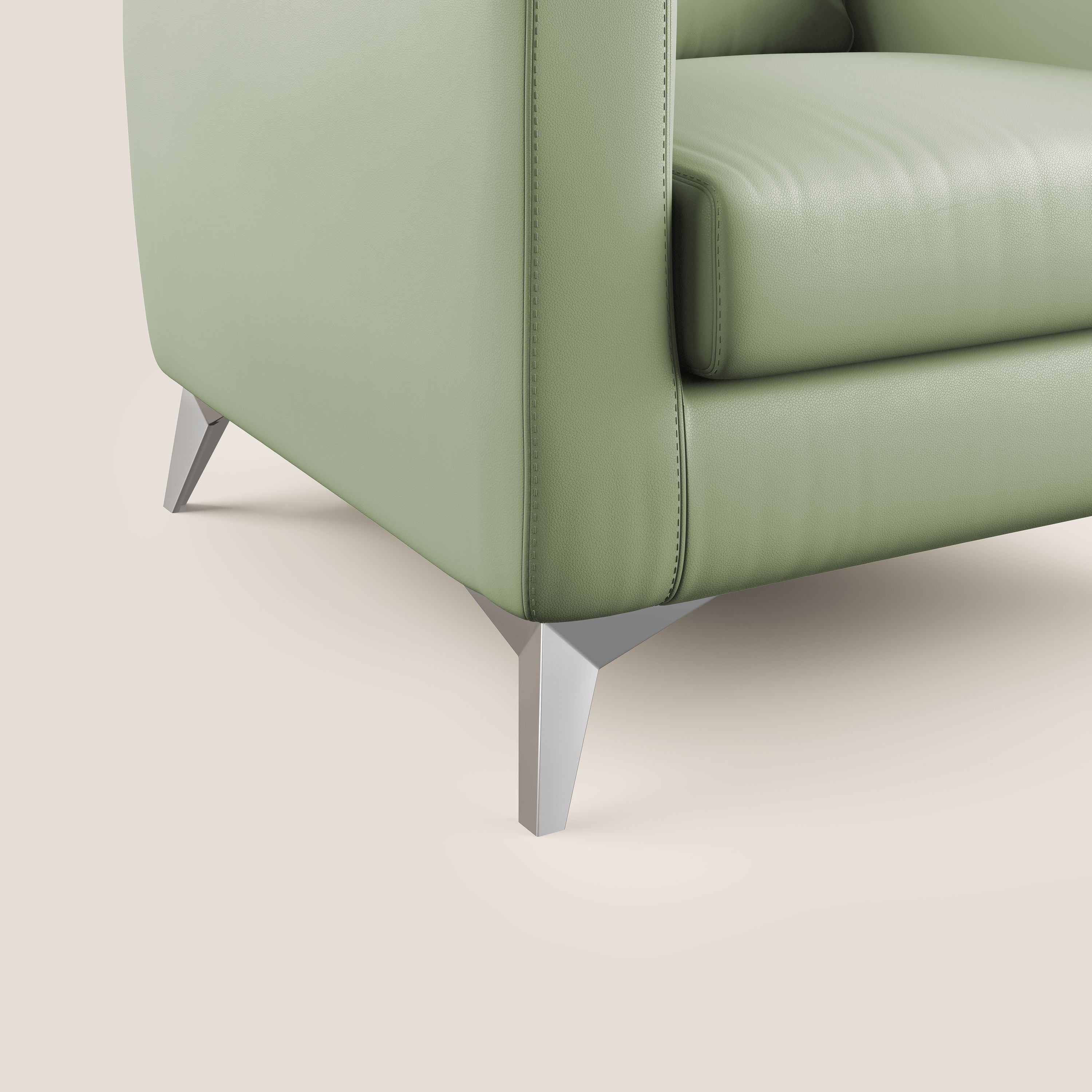 Orione Poltroncina in ecopelle moderna e impermeabile T04 verde - divitt.sbs