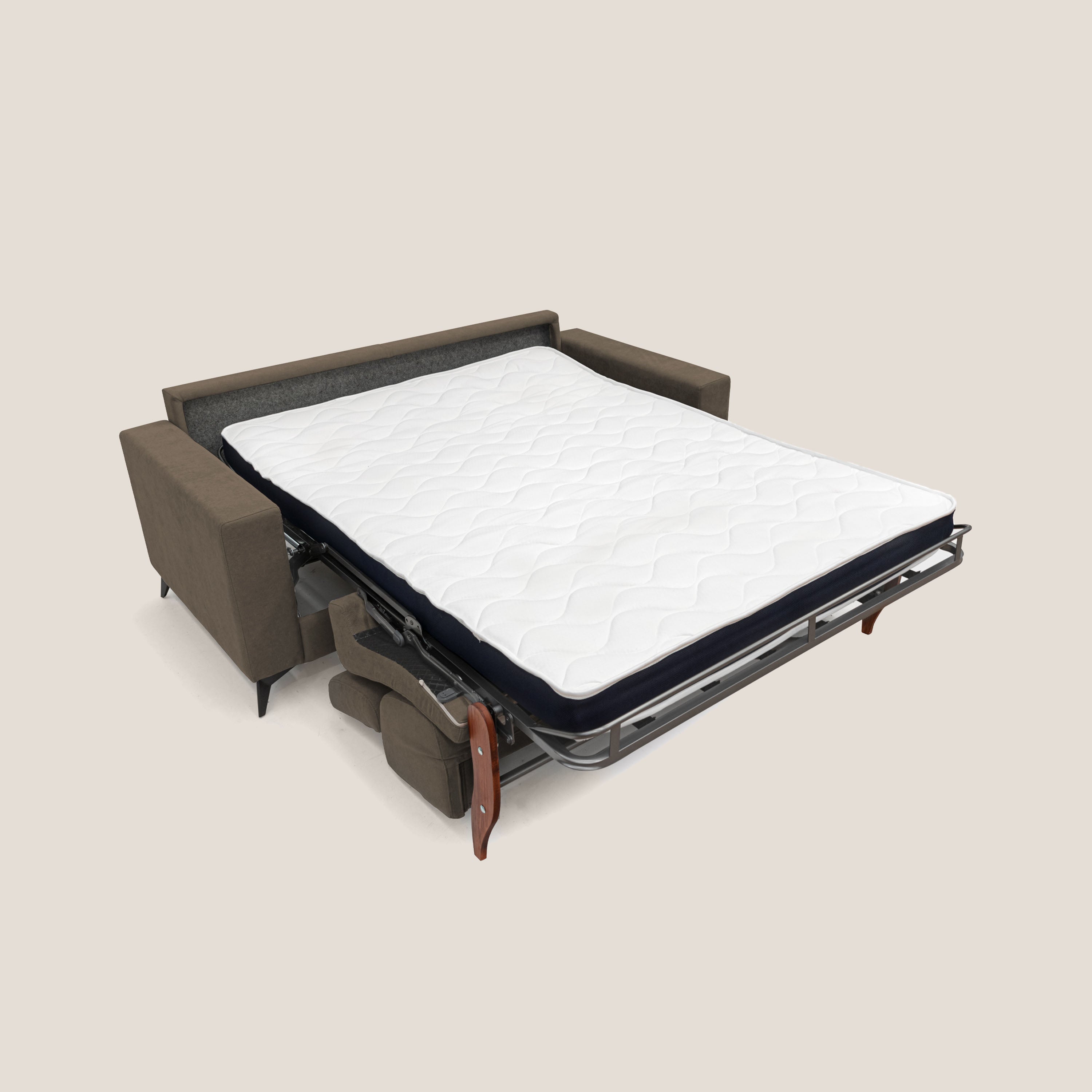 Pegaso divano letto con poggiatesta reclinabili e rivestimento T02 marrone - divitt.sbs