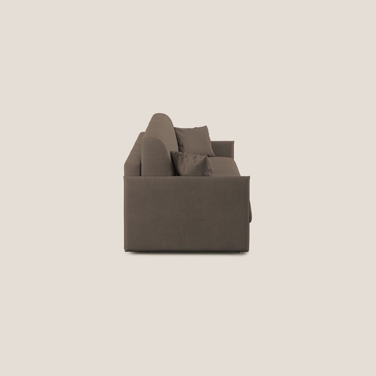 Evans Divano letto in morbido tessuto impermeabile T02 marrone - divitt.sbs