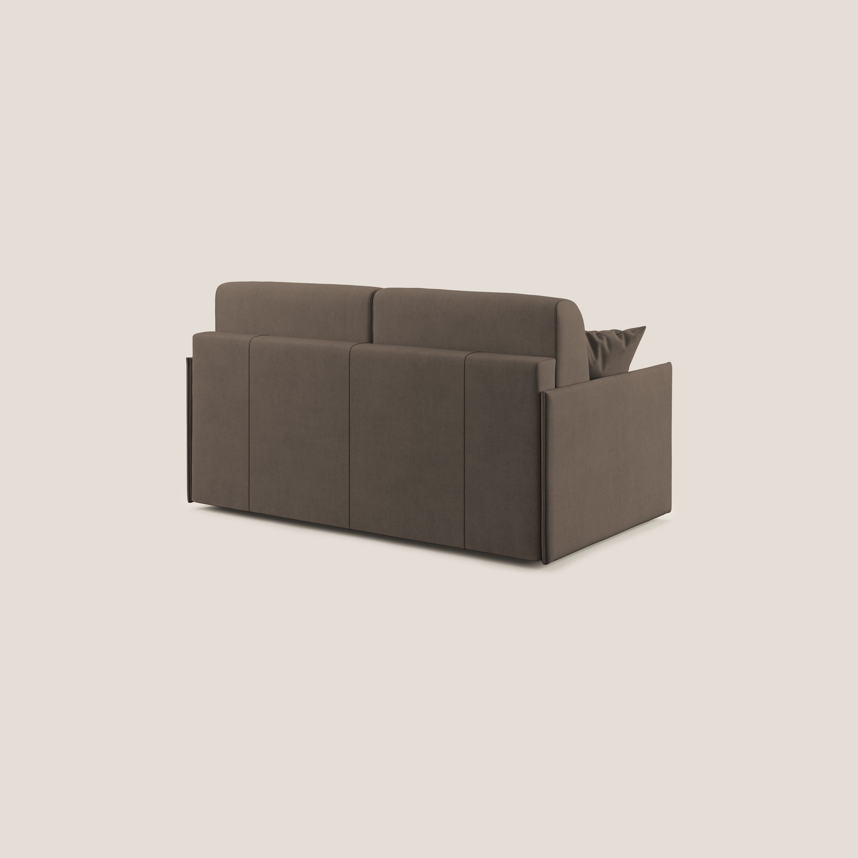Evans Divano letto in morbido tessuto impermeabile T02 marrone - divitt.sbs