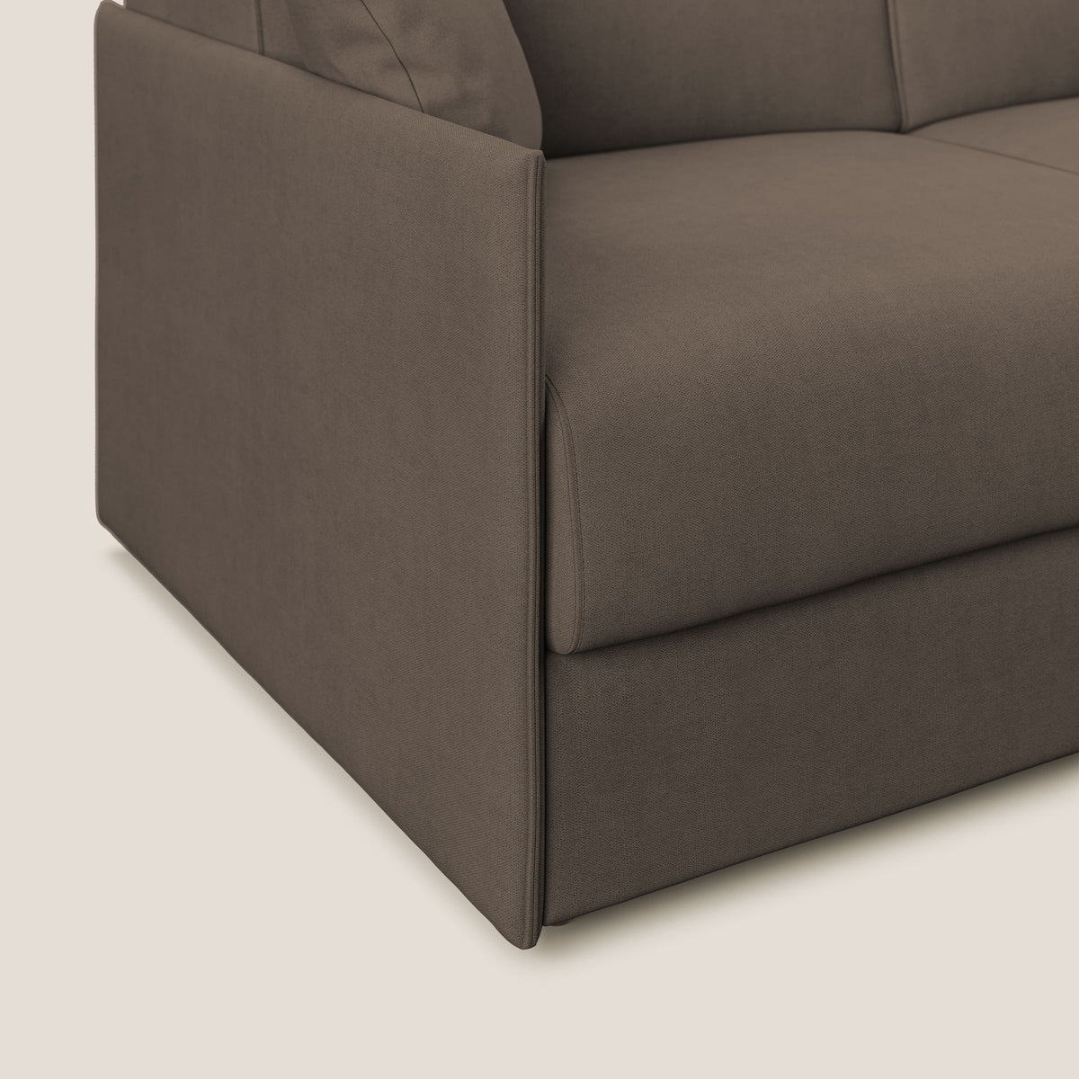 Evans Divano letto in morbido tessuto impermeabile T02 marrone - divitt.sbs