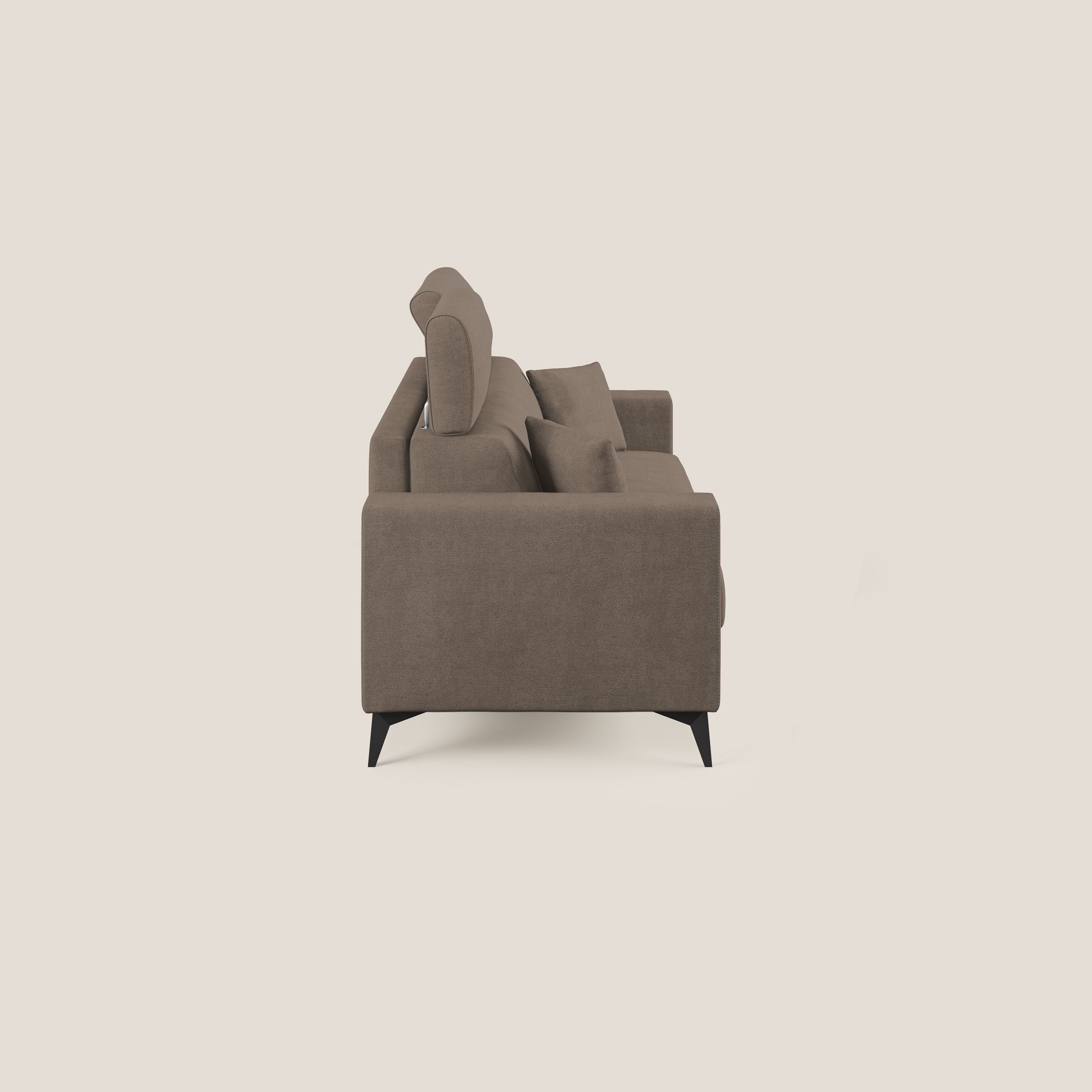 Pegaso divano letto con poggiatesta reclinabili e rivestimento T02 marrone - divitt.sbs