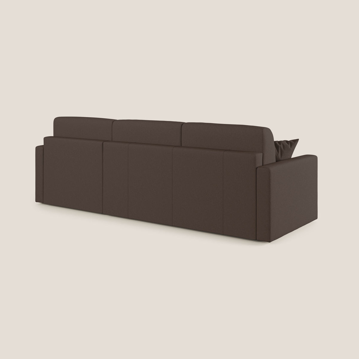 Chris Divano letto angolare 5 posti in tessuto impermeabile T13 marrone - divitt.sbs