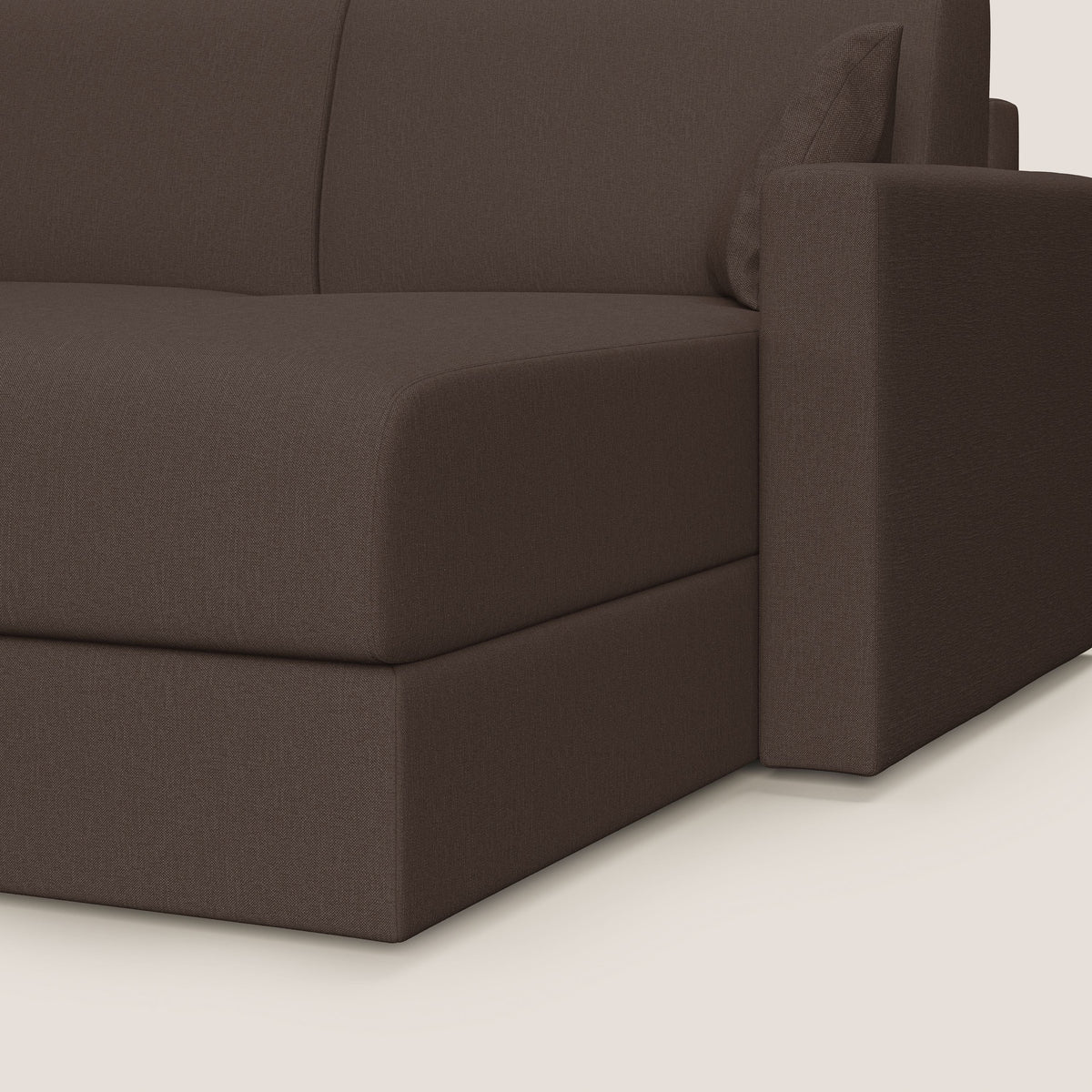 Chris Divano letto angolare 5 posti in tessuto impermeabile T13 marrone - divitt.sbs