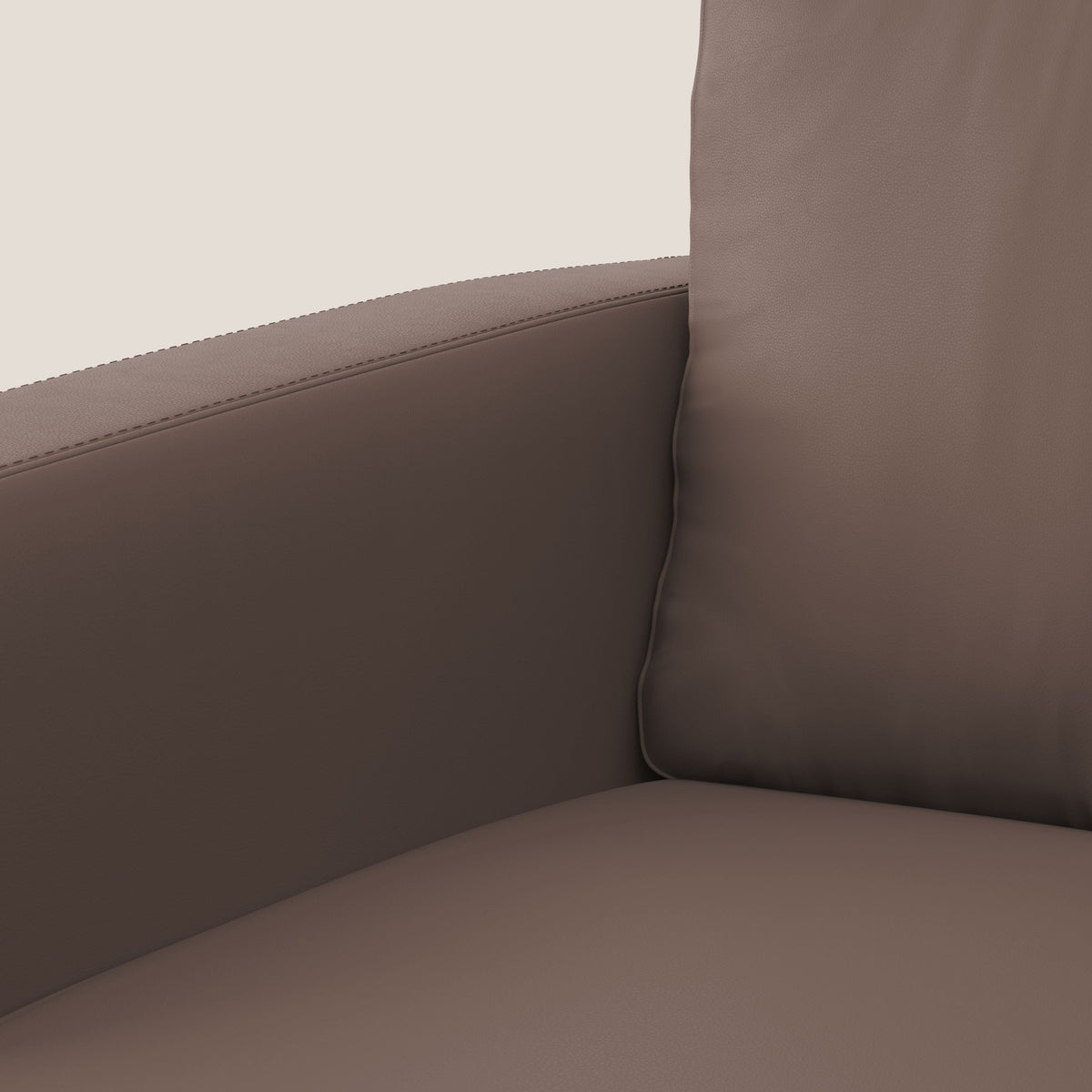Orione Poltroncina in ecopelle moderna e impermeabile T04 marrone - divitt.sbs