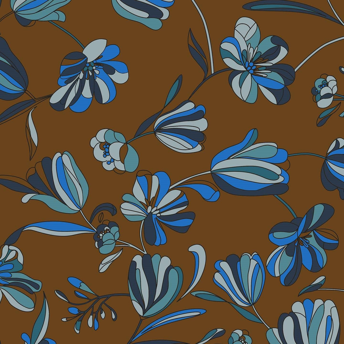 Omika collezione cuscini a fantasie multicolor in velluto impermeabile marrone - divitt.sbs