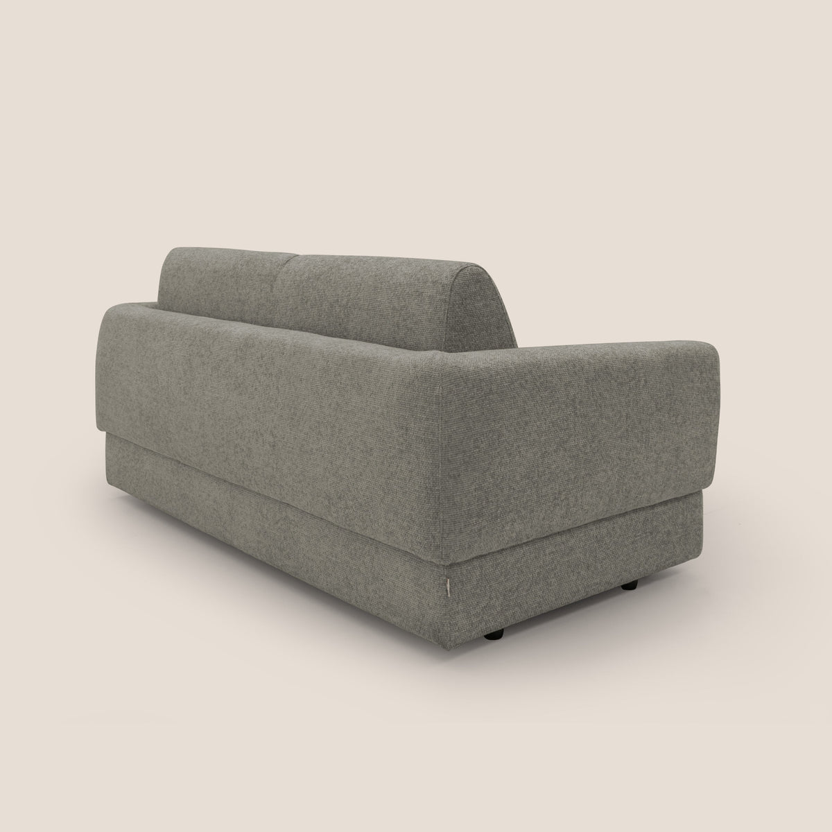 Happy Divano letto matrimoniale con materasso h18 cm in tessuto impermeabile T10 talpa - divitt.sbs