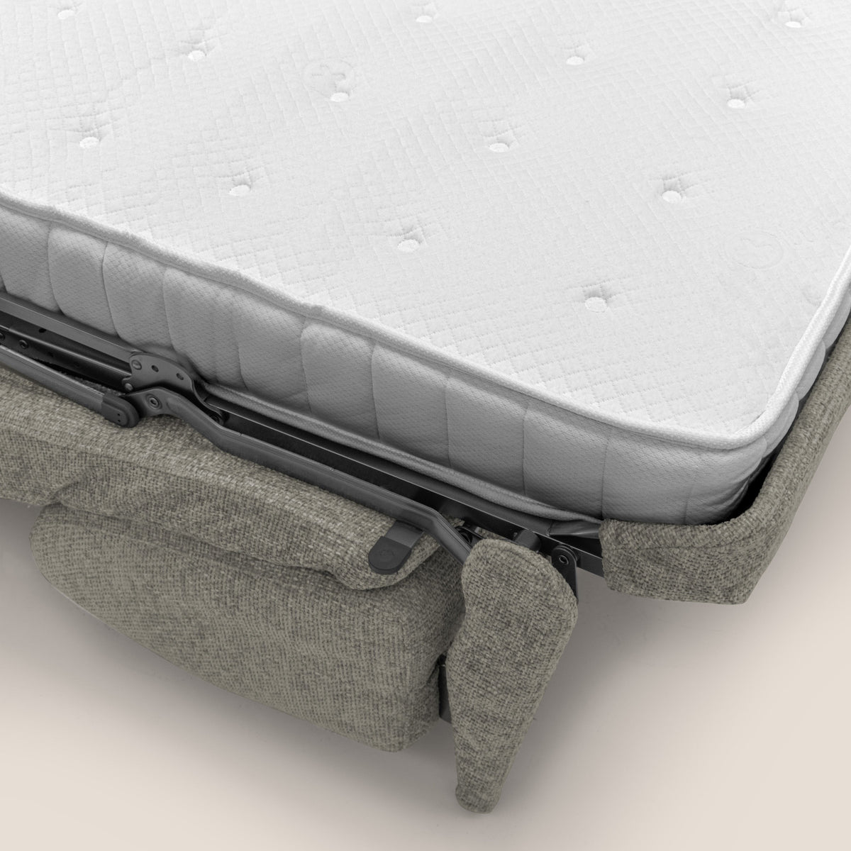 Happy Divano letto matrimoniale con materasso h18 cm in tessuto impermeabile T10 talpa - divitt.sbs