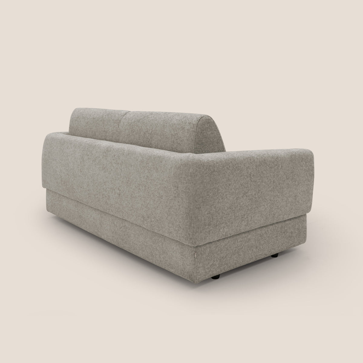 Happy Divano letto matrimoniale con materasso h18 cm in tessuto impermeabile T10 tortora - divitt.sbs