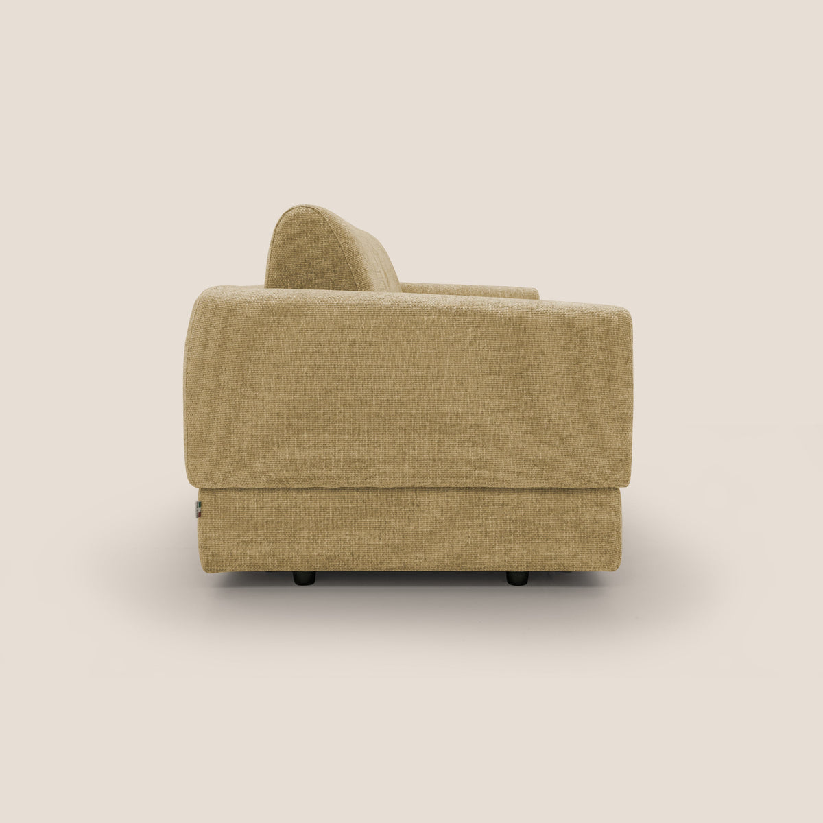 Happy Divano letto matrimoniale con materasso h18 cm in tessuto impermeabile T10 giallo - divitt.sbs