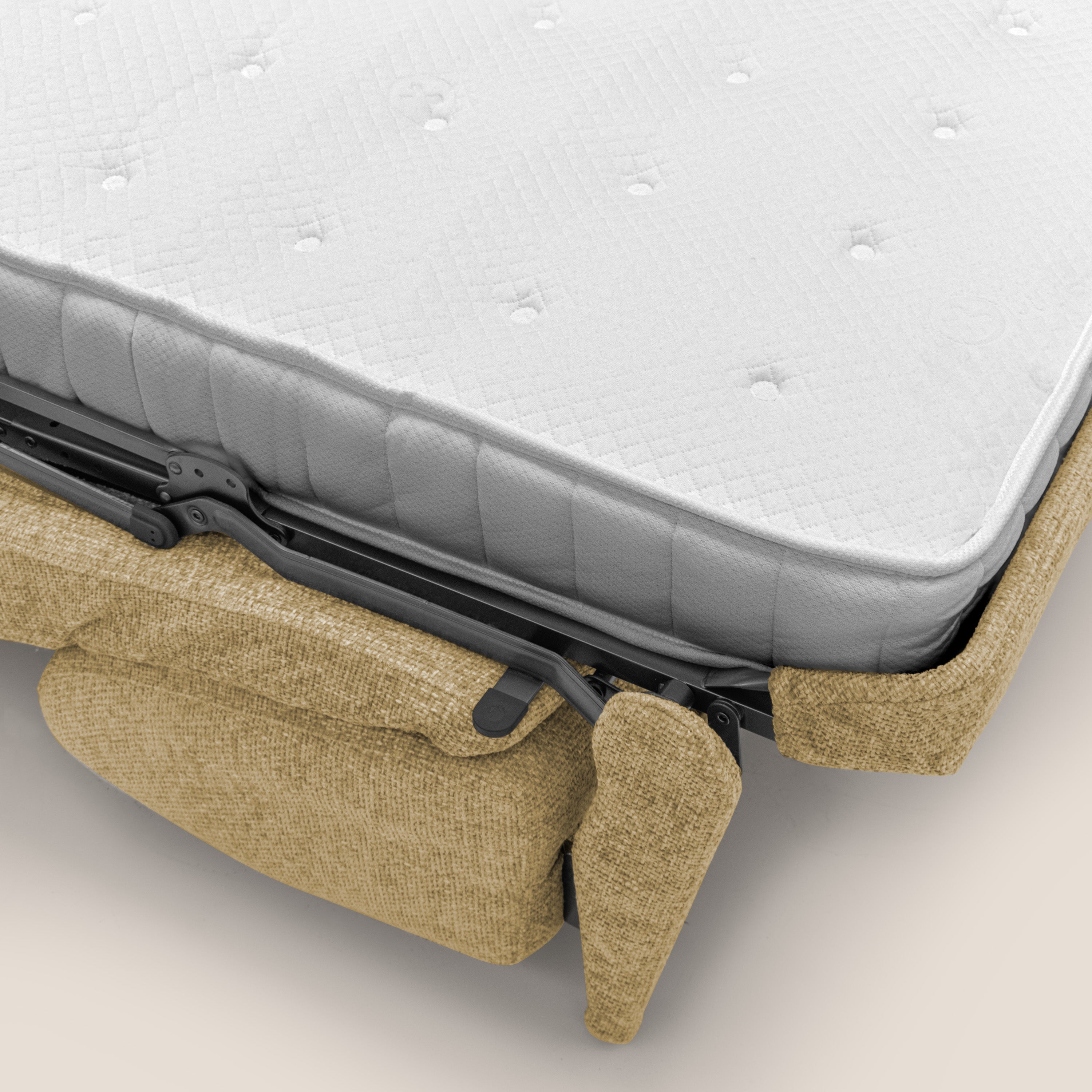 Happy Divano letto matrimoniale con materasso h18 cm in tessuto impermeabile T10 giallo - divitt.sbs