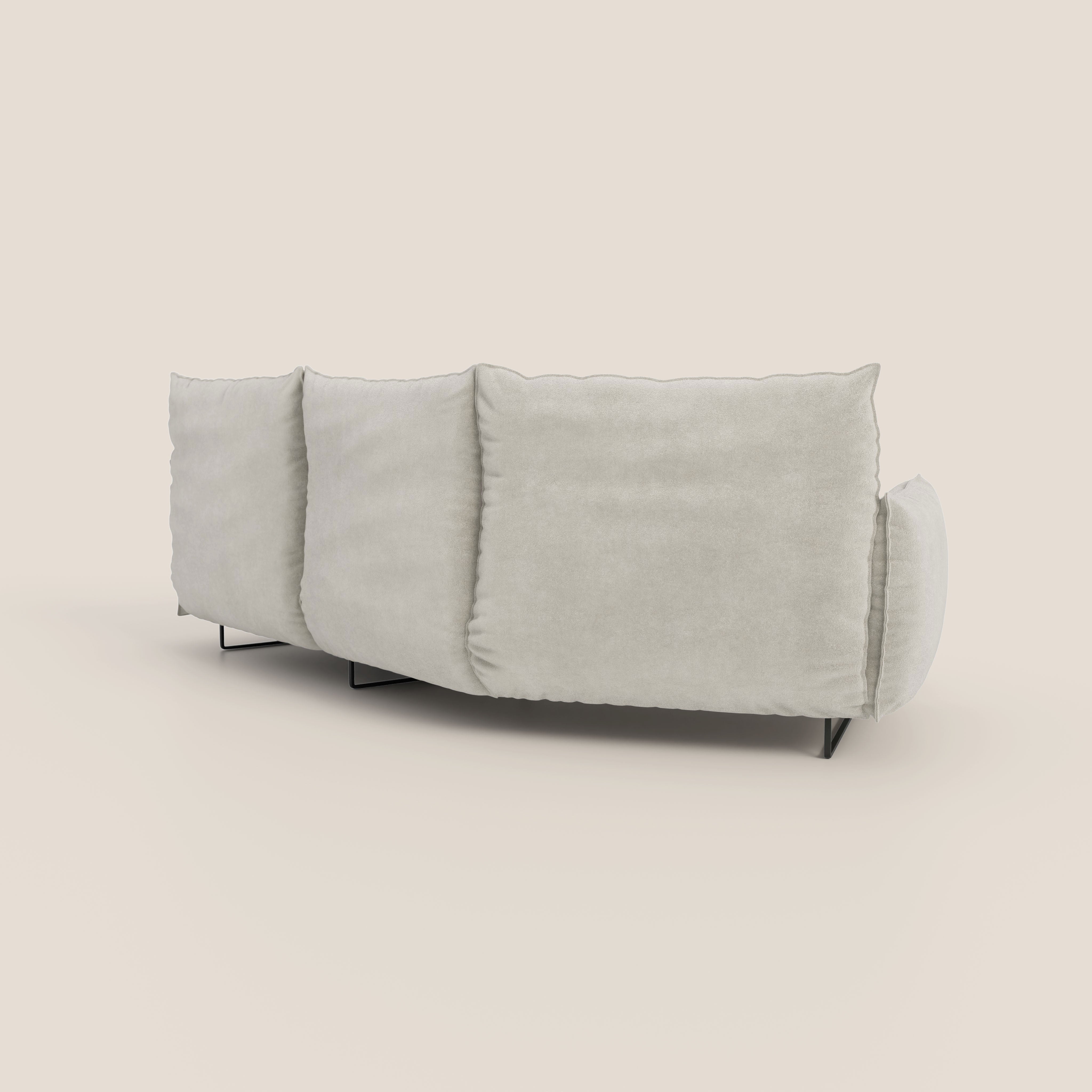 Monamour divano moderno angolare con opzione relax elettrico in microfibra smacchiabile impermeabile T11 panna - divitt.sbs