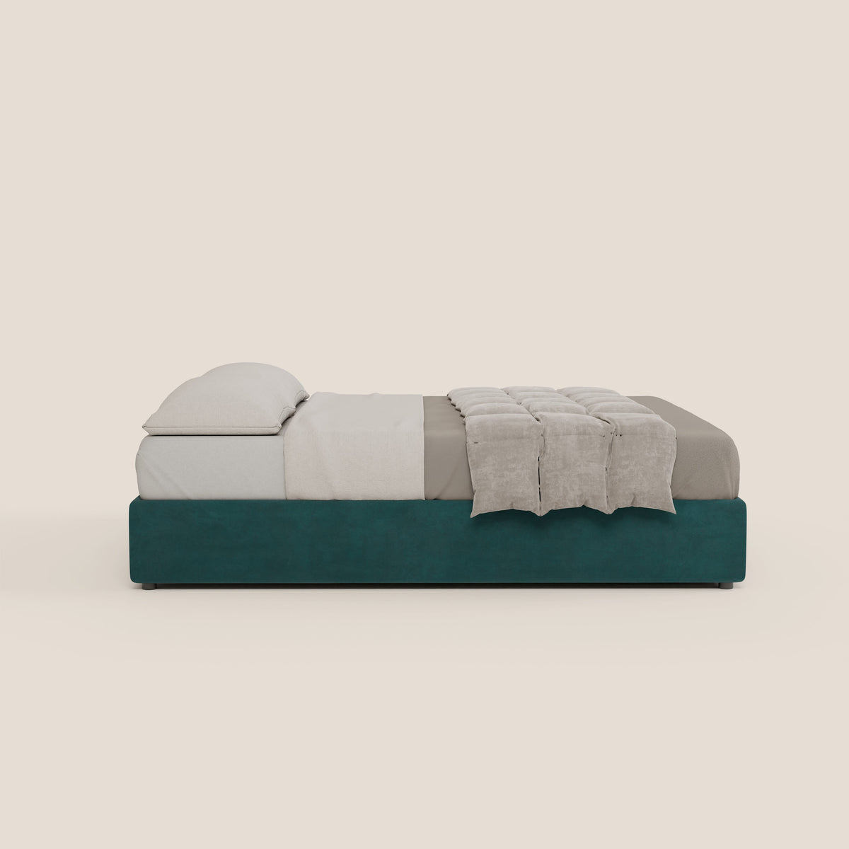 Ina sommier con ampio contenitore in microfibra smacchiabile ed impermeabile T11 - divitt.sbs