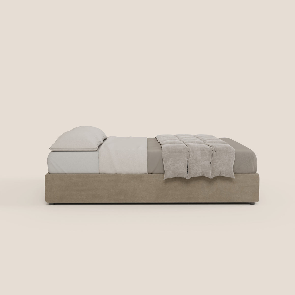 Ina sommier con ampio contenitore in microfibra smacchiabile ed impermeabile T11 - divitt.sbs