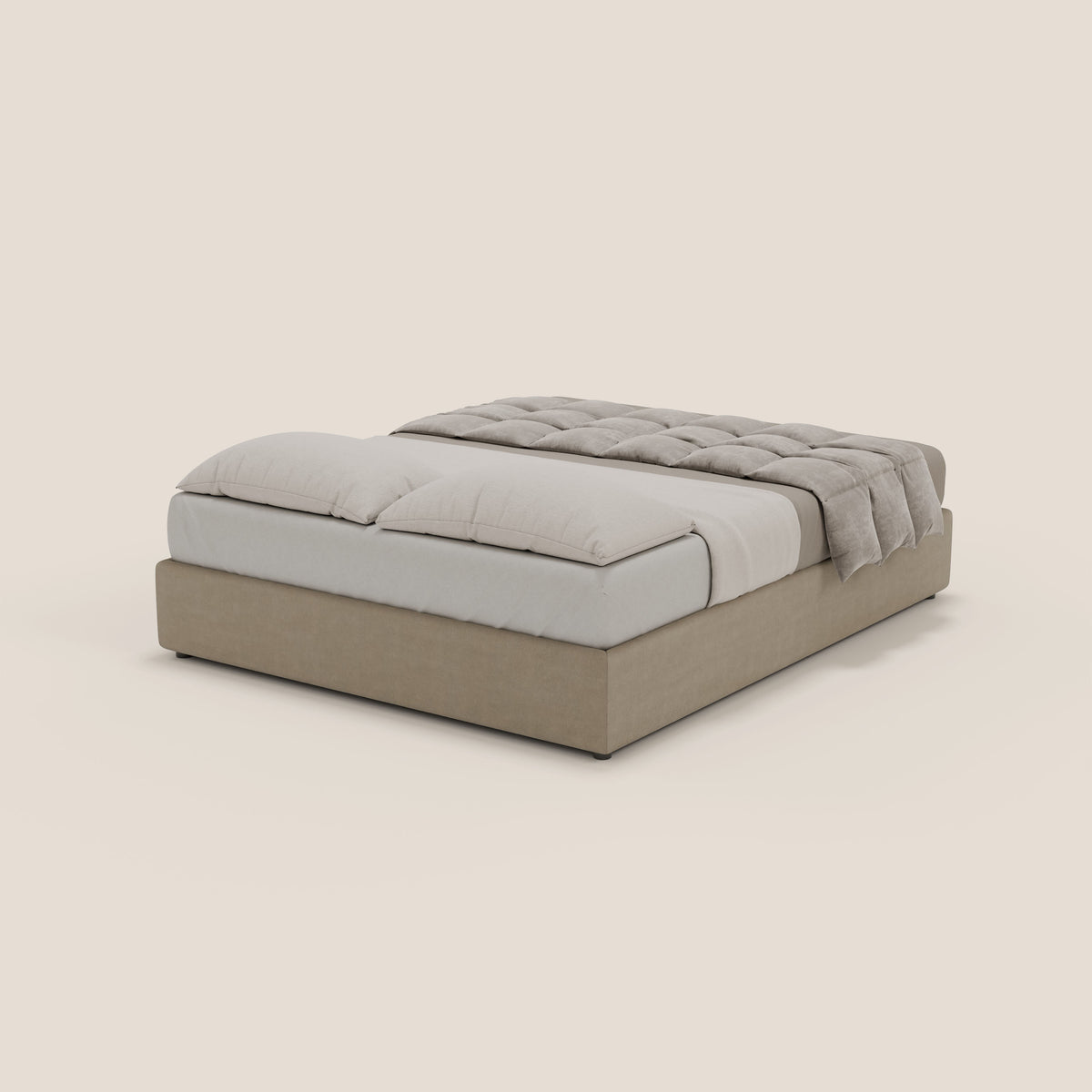 Ina sommier con ampio contenitore in microfibra smacchiabile ed impermeabile T11 - divitt.sbs