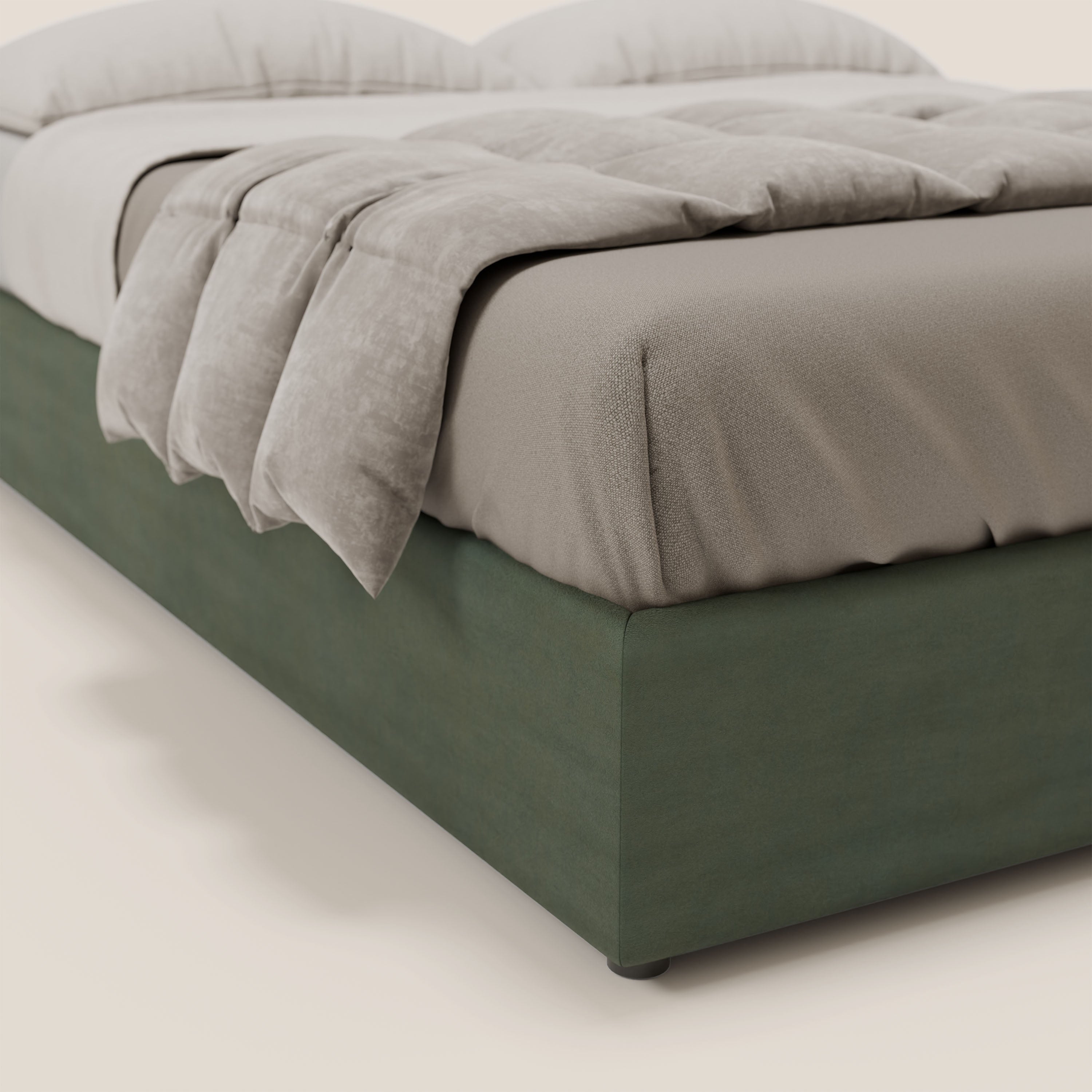 Ina sommier con ampio contenitore in microfibra smacchiabile ed impermeabile T11 - divitt.sbs