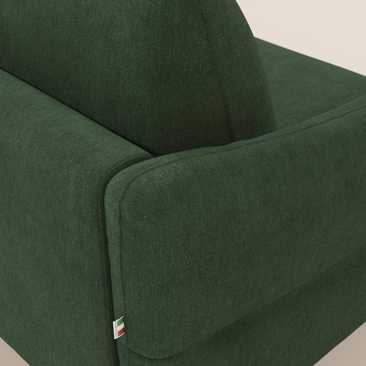Dalia divano letto angolare con materasso alto 18 cm piedini alti e penisola contenitore in tessuto smacchiabile T17 - divitt.sbs