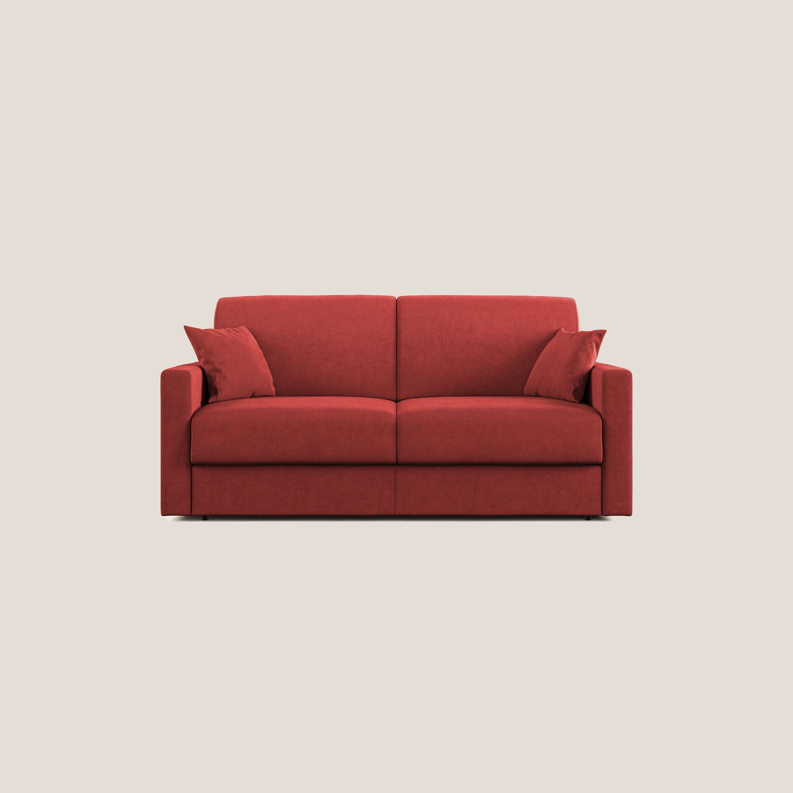 Chris Divano letto in microfibra smacchiabile T11 rosso - divitt.sbs