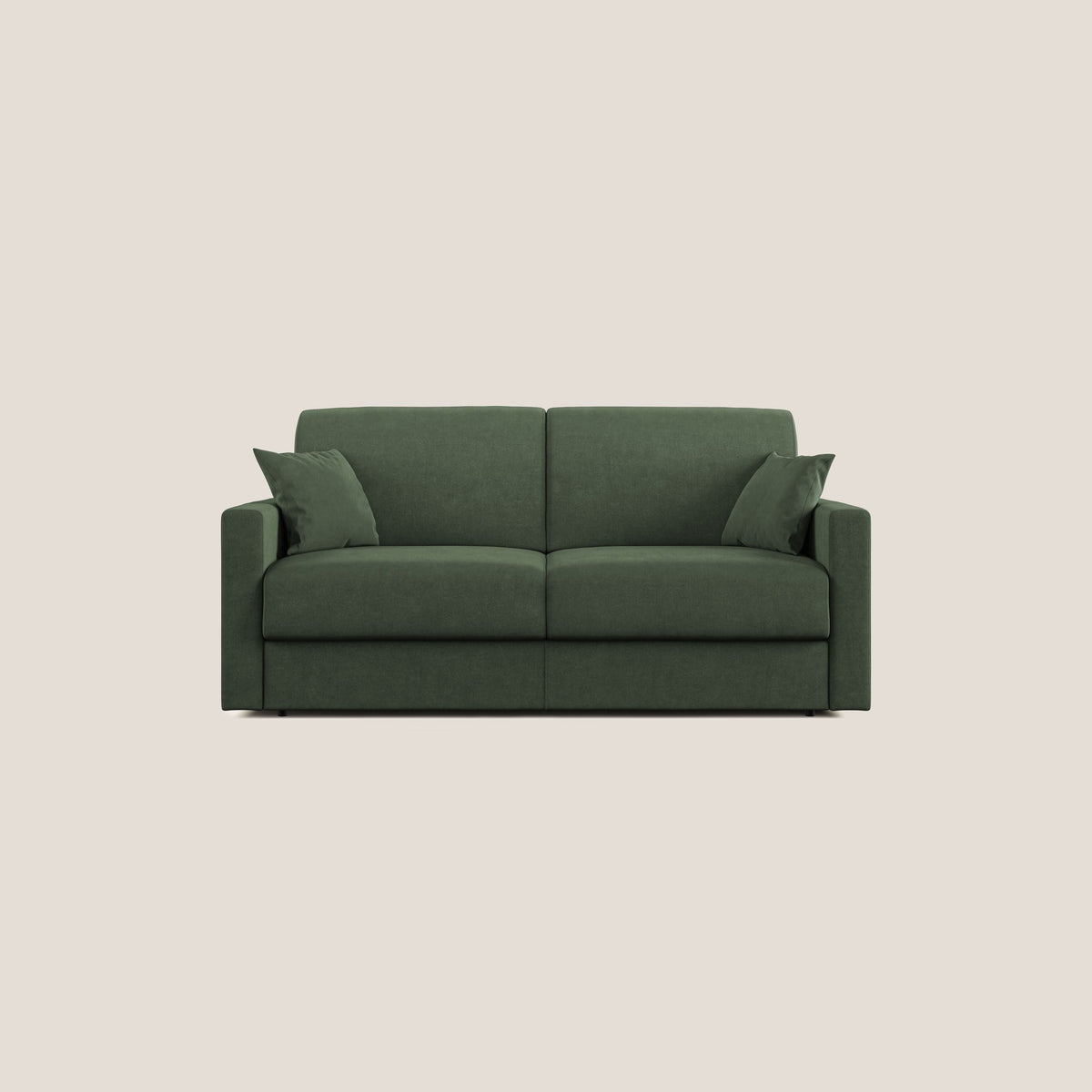 Chris Divano letto in microfibra smacchiabile T11 verde - divitt.sbs