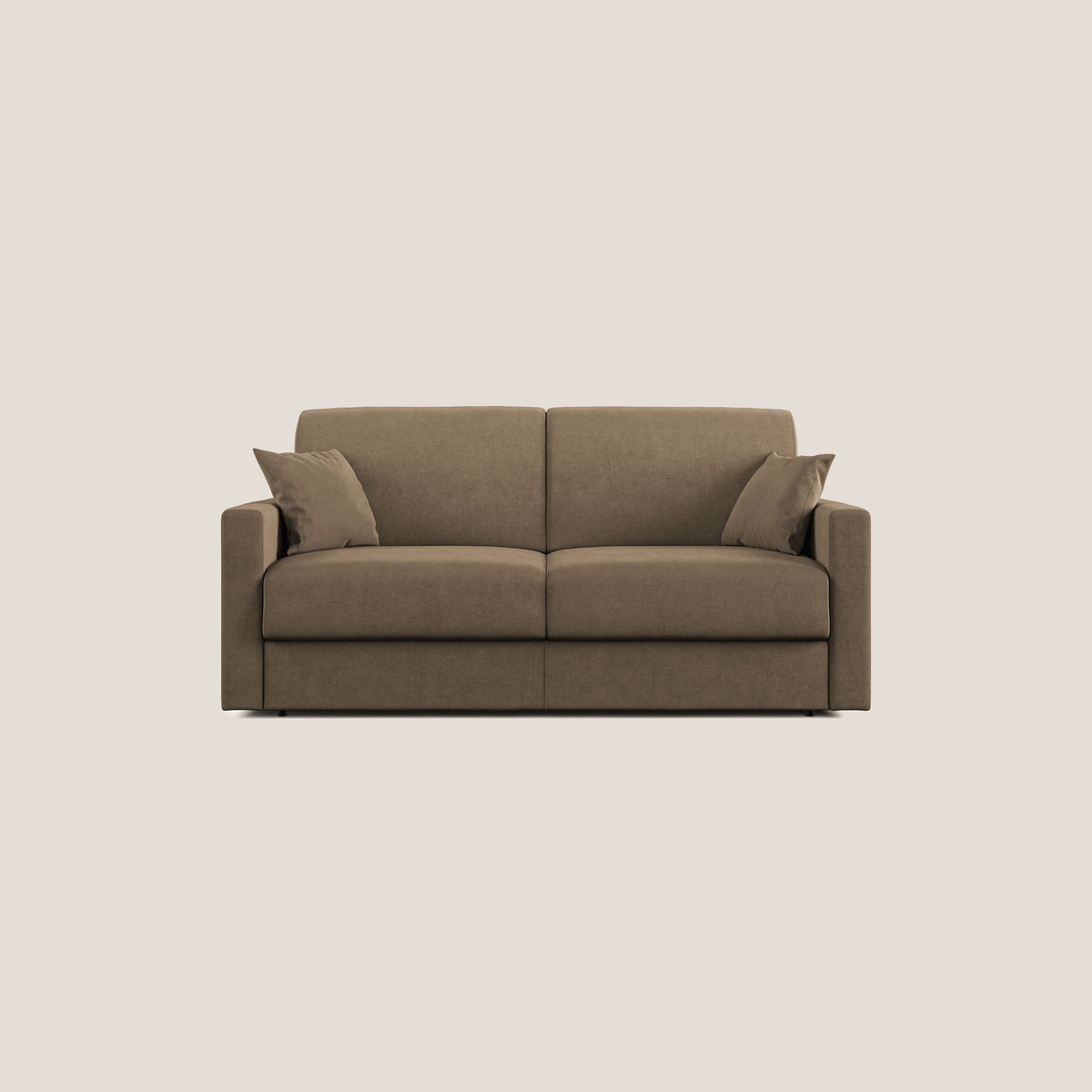 Chris Divano letto in microfibra smacchiabile T11 marrone - divitt.sbs
