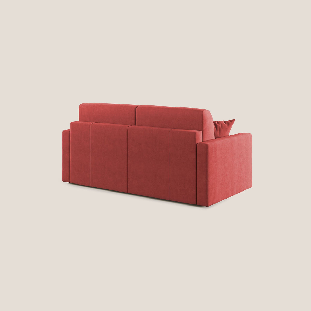 Chris Divano letto in microfibra smacchiabile T11 rosso - divitt.sbs