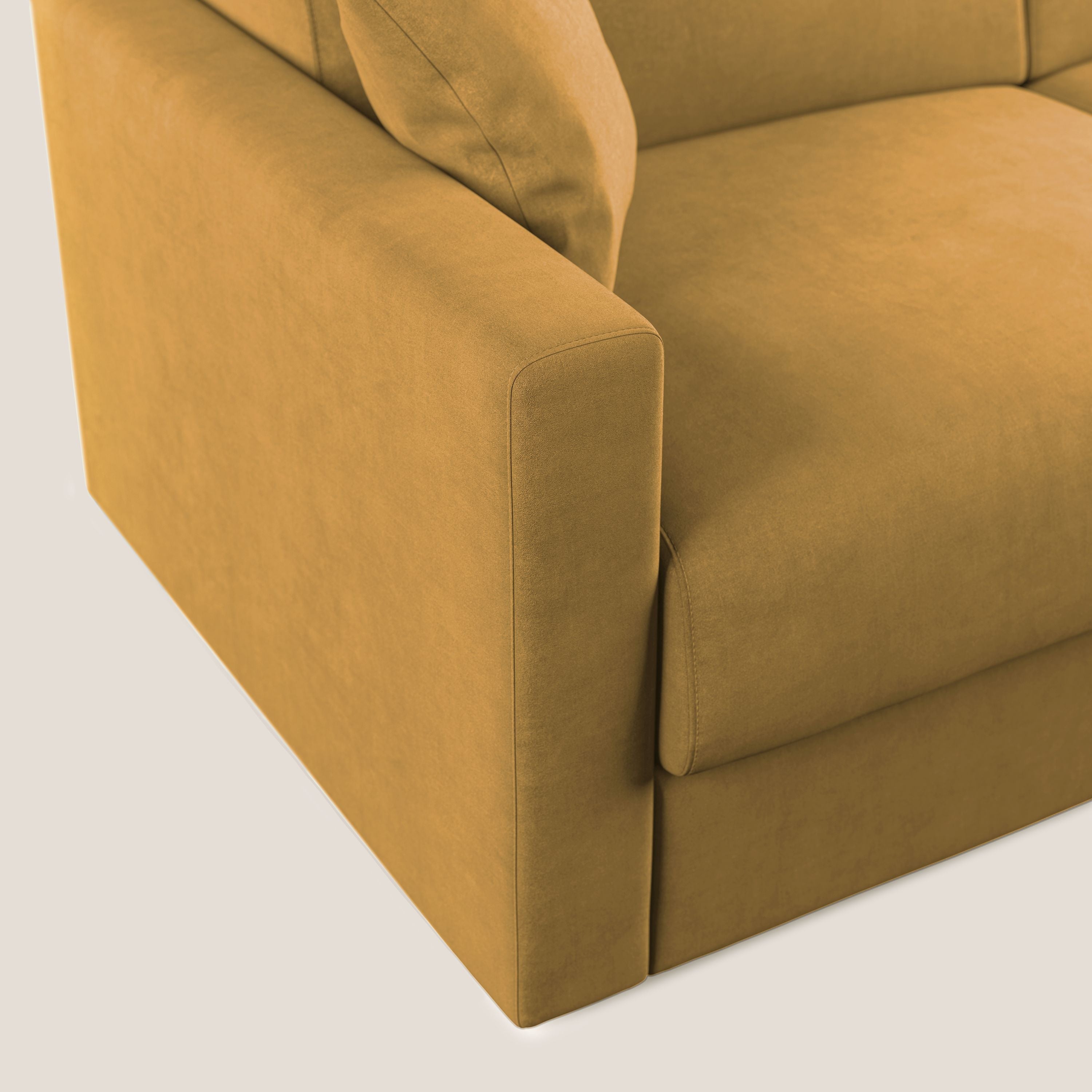 Chris Divano letto in microfibra smacchiabile T11 giallo - divitt.sbs