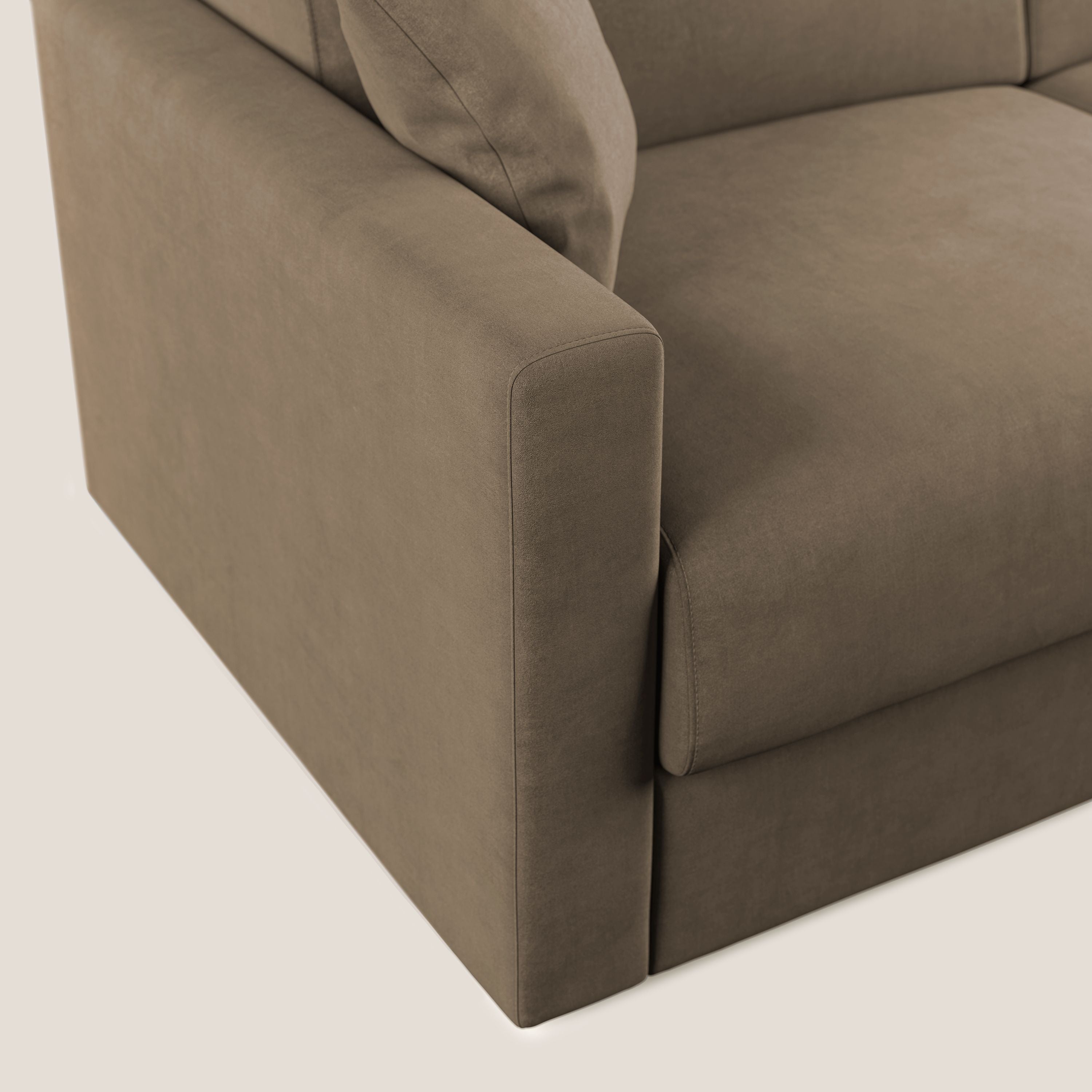 Chris Divano letto in microfibra smacchiabile T11 marrone - divitt.sbs