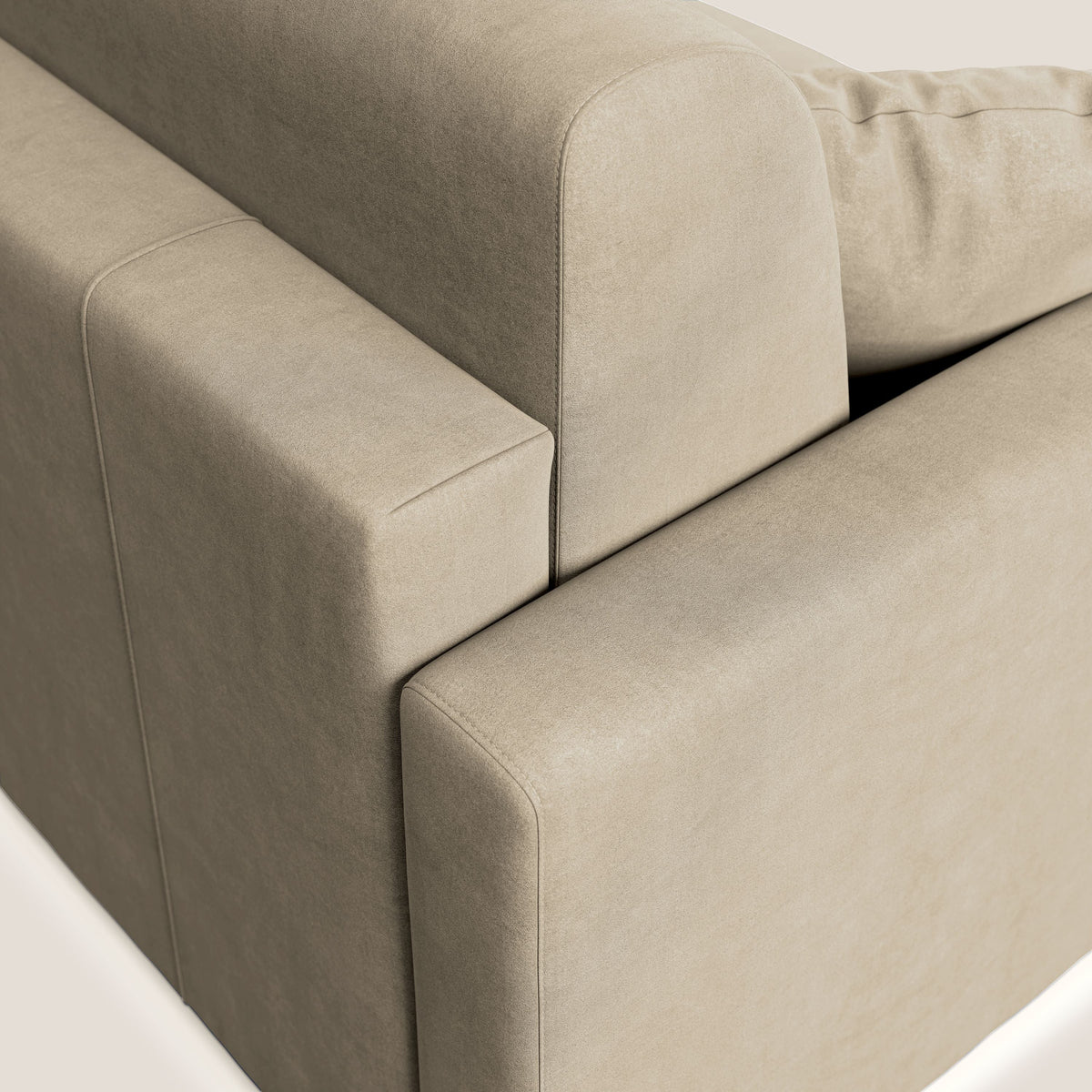 Chris Divano letto in microfibra smacchiabile T11 tortora - divitt.sbs