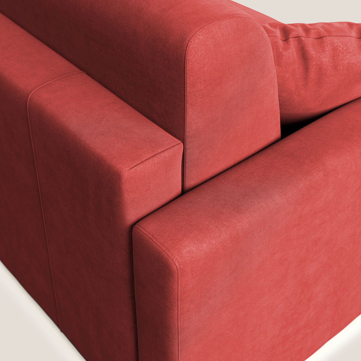 Chris Divano letto in microfibra smacchiabile T11 rosso - divitt.sbs