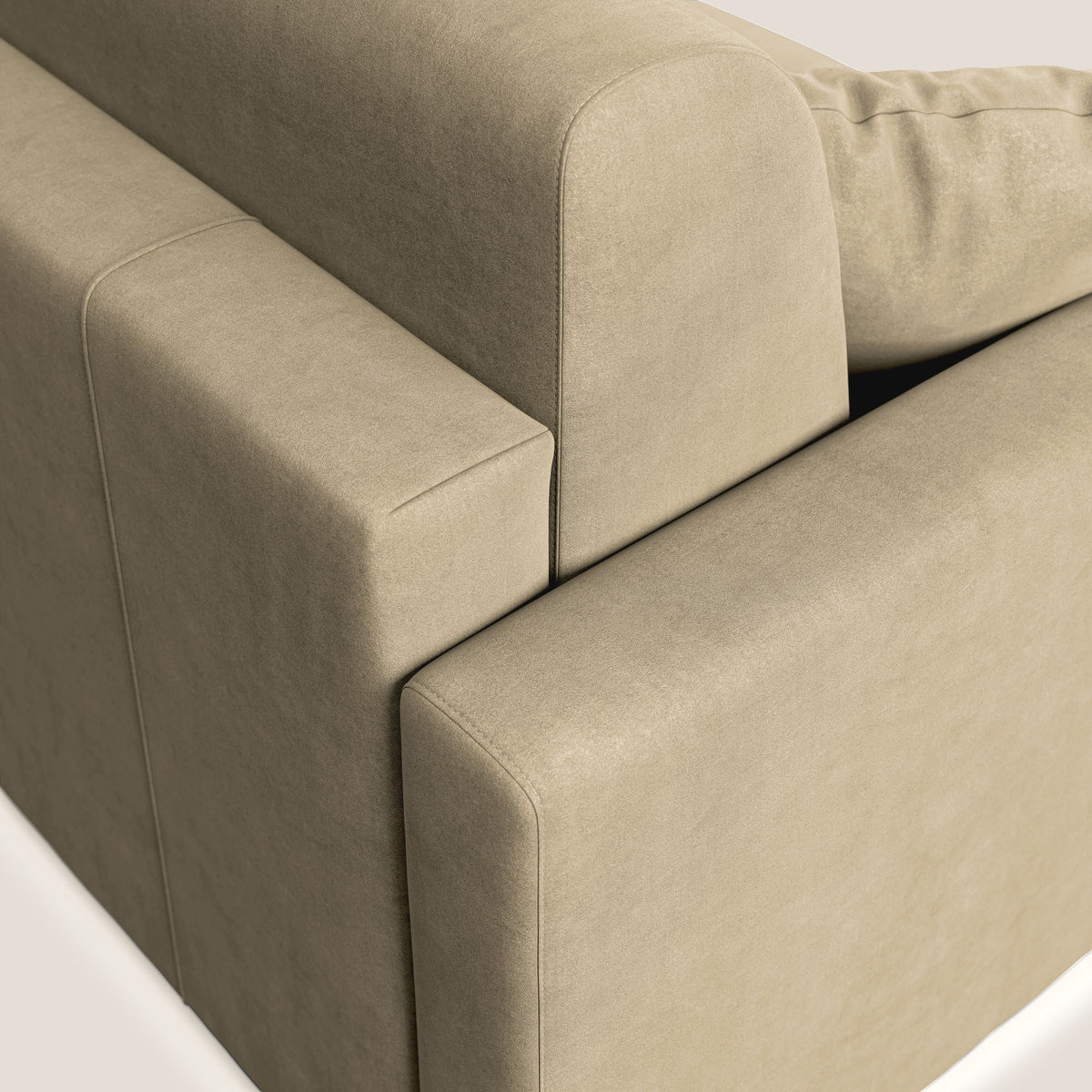 Chris Divano letto in microfibra smacchiabile T11 beige - divitt.sbs