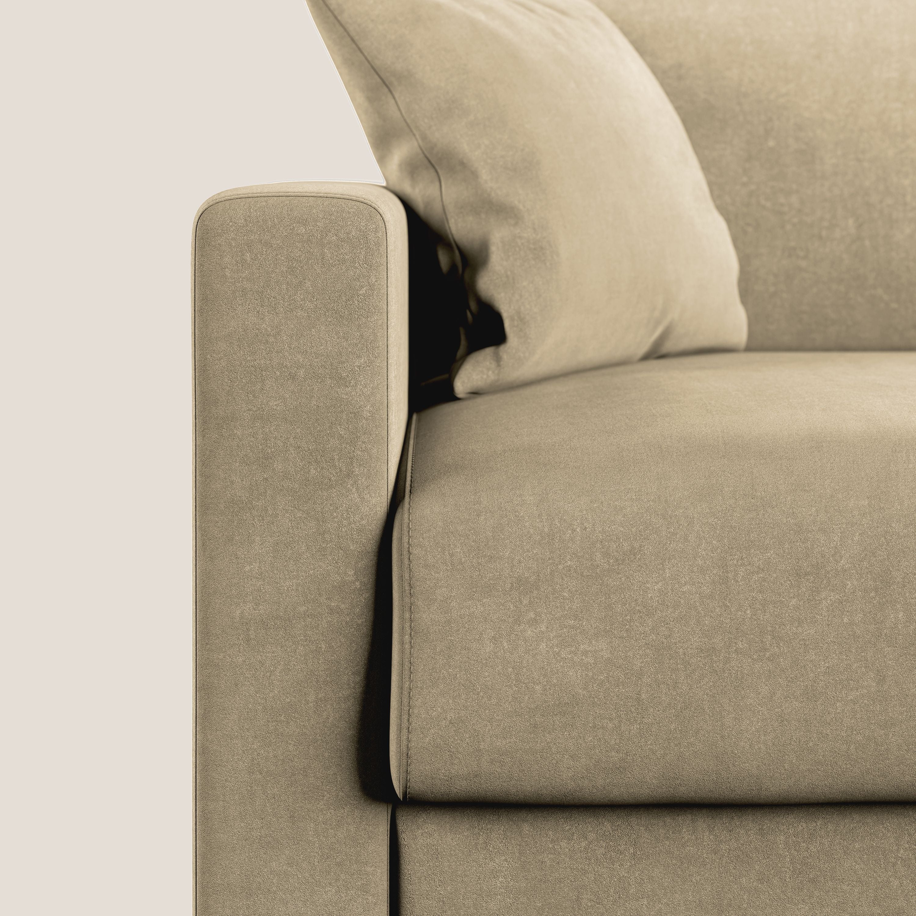 Chris Divano letto in microfibra smacchiabile T11 beige - divitt.sbs