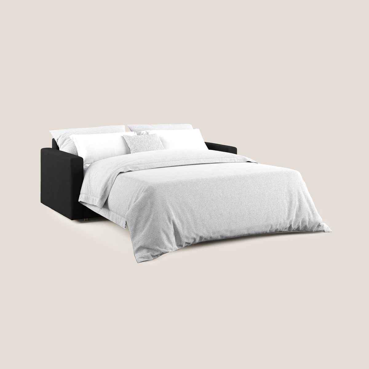 Chris Divano letto in microfibra smacchiabile T11 nero - divitt.sbs