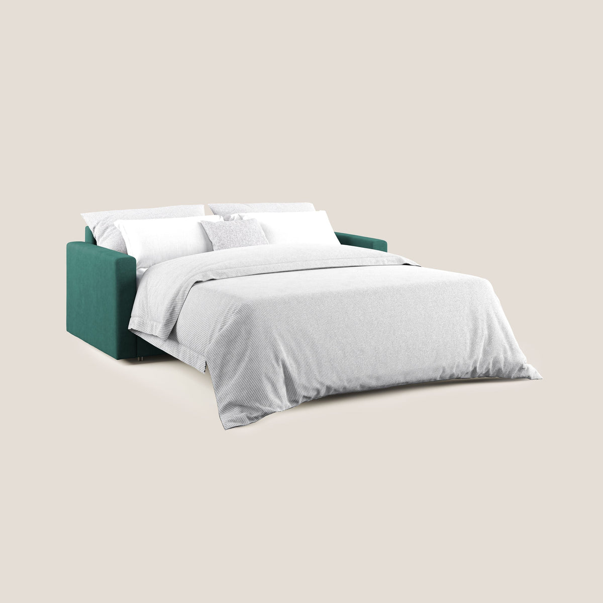 Chris Divano letto in microfibra smacchiabile T11 petrolio - divitt.sbs