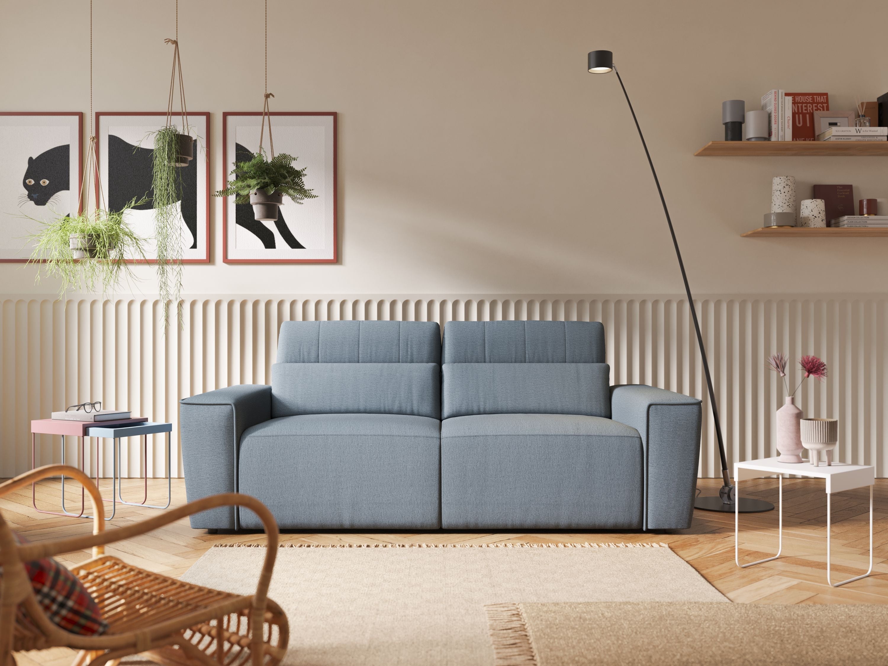 Clark Divano modulare con opzione relax elettrico in tessuto smacchiabile impermeabile T17 grigio - divitt.sbs